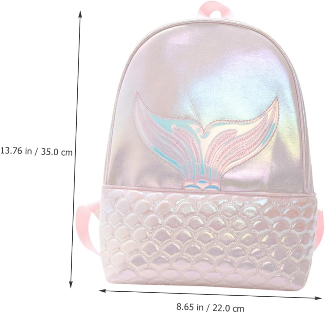 DEARMAMY Mermaid Boys and Girls Backpack for School and Travel Cute Cartoon Design for Preschool and Elementary Girls