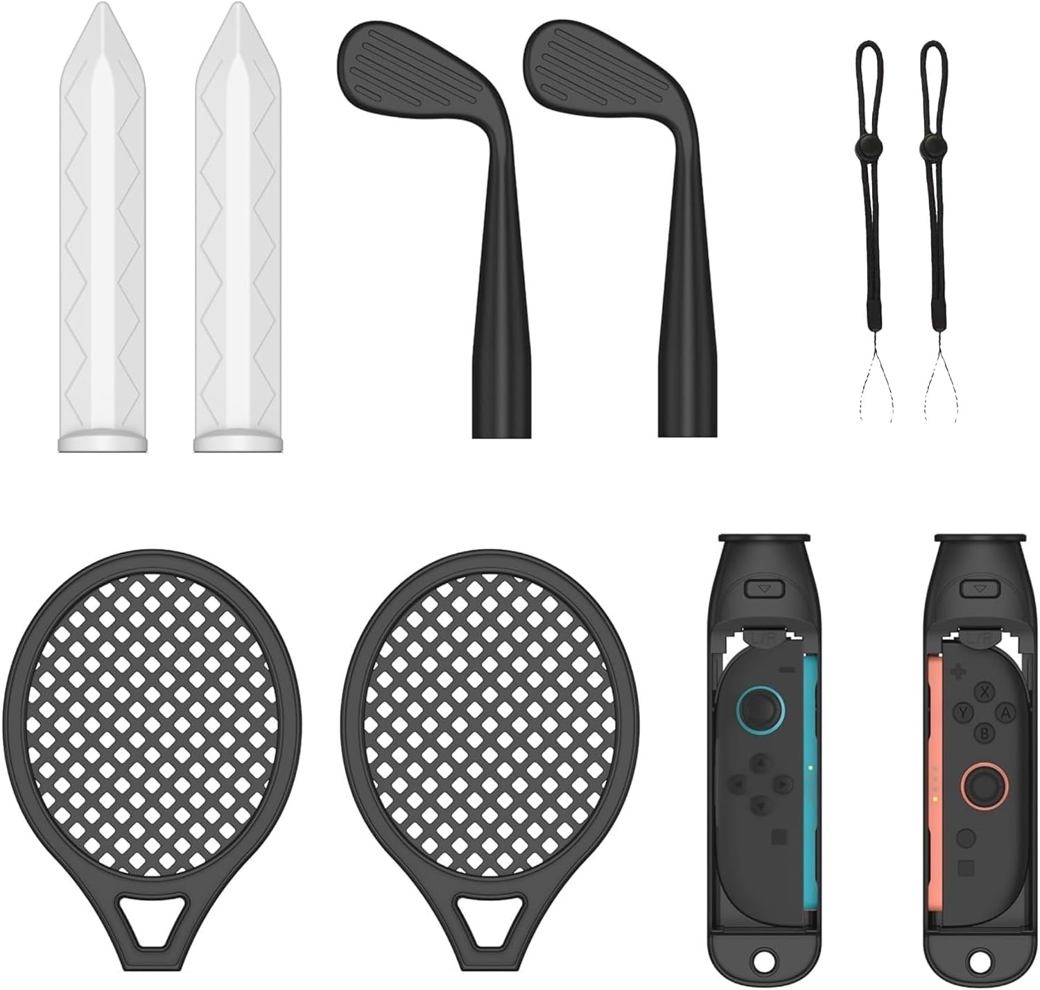 NBCP Switch 2 Sports Kit 14-In-1 &ndash; Motion Control Bundle with Steering Wheels, Swords, Rackets for Racing, Combat & Fitness Games (2025 New Release)