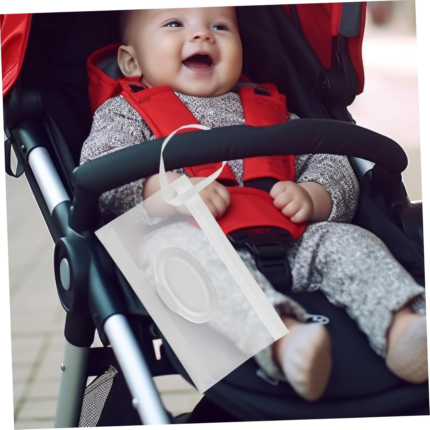 Chic Modern Wipe Pouch Holder Refillable Reusable Travel Wipes Case Tissue Bag Dispenser for Home Stroller Backpack