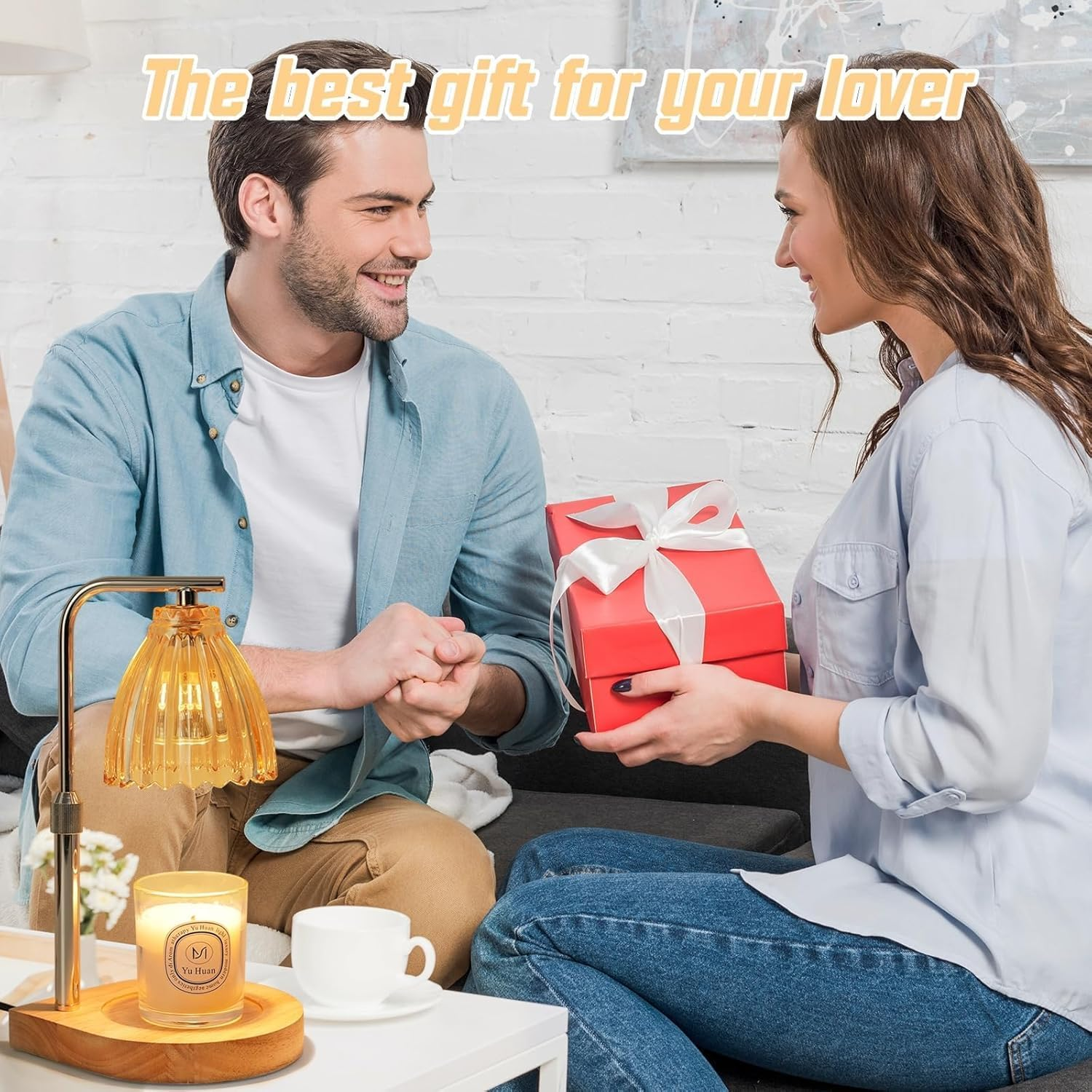 Candle Warmer Lamp, Candle Warmer with Timer Dimmer Height Adjustable, Lamp Wax Warmer with 2 Bulbs,For Wife Girlfriend Mom,House Warming Gifts New Home Gifts,Warm Yellow image number 6