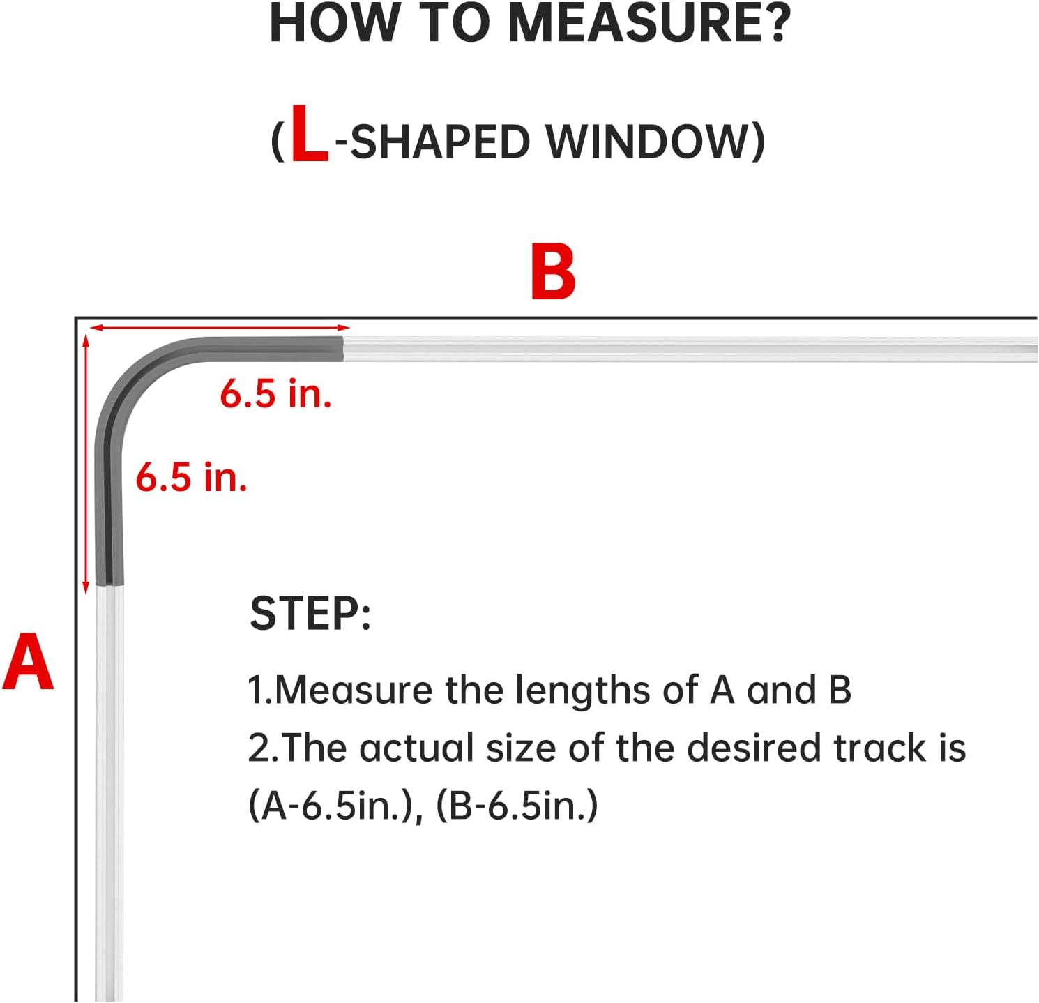 TYRON 90 Degree Ceiling Corner Bends Track for Adhesive Curtain Track(2 PCS), White