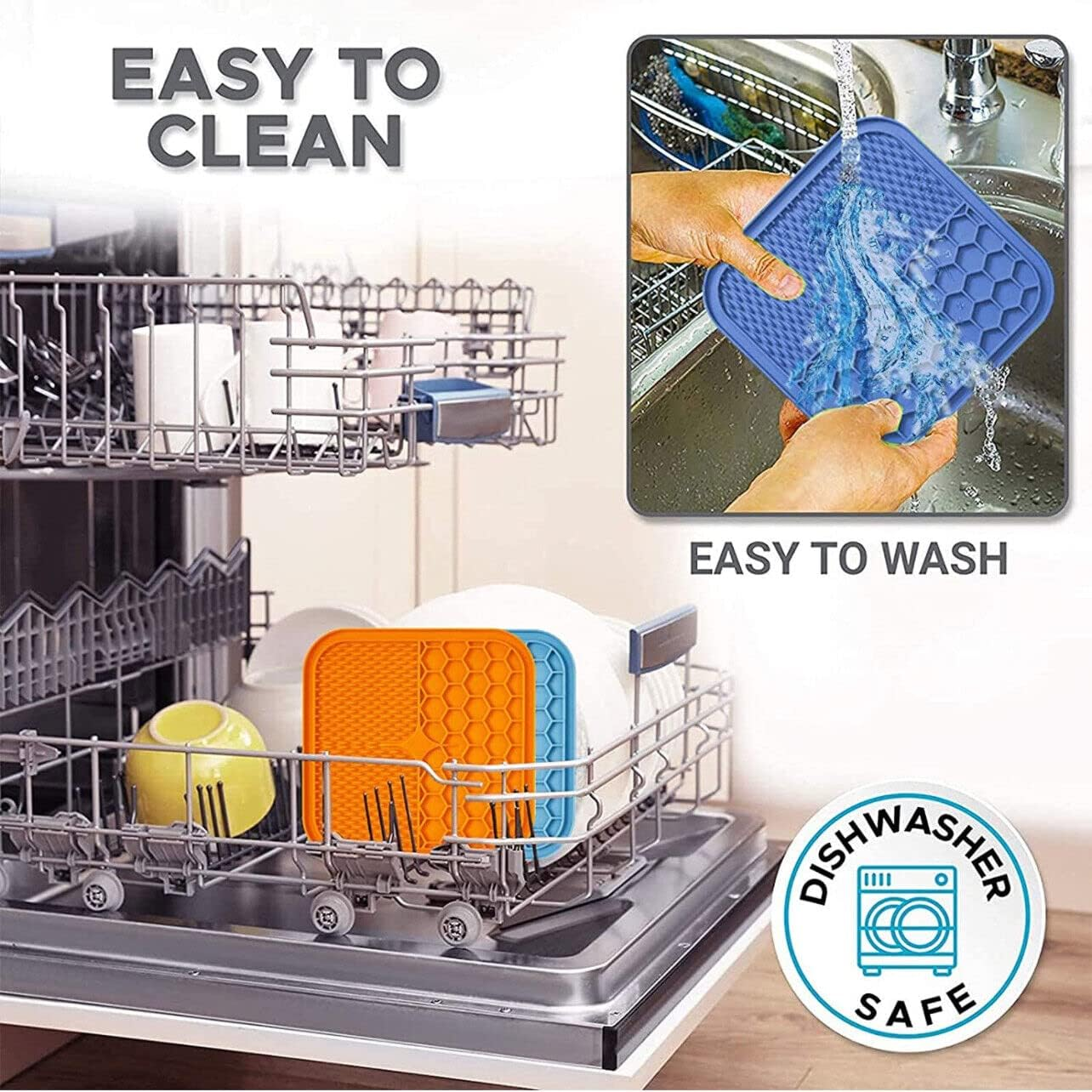 Silicone Pet Feeding Mat Slow Food Pads Dog Licking Pad Dispenser Plate AUSTOCK image number 6