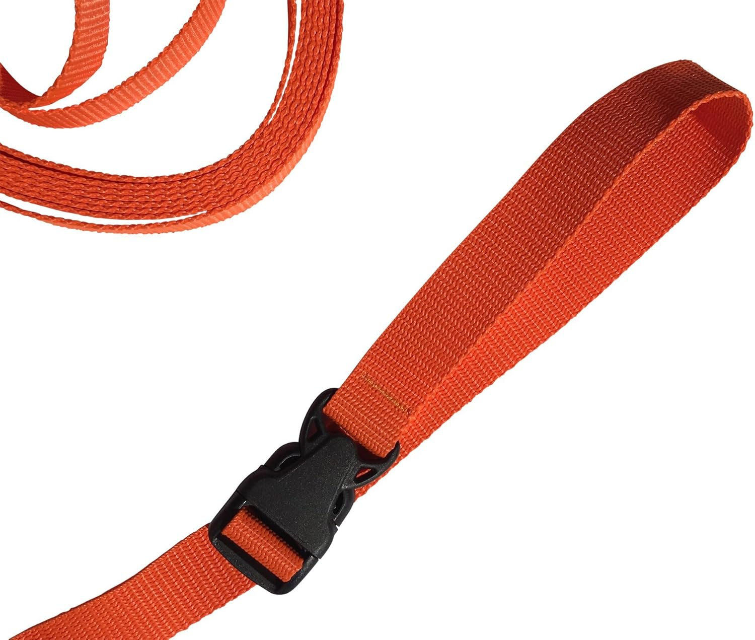 DOGS and MORE &ndash; EXTENDABLE Tracking / Training / Recall Leash with RELEASABLE Wrist Strap - 15 Meter / 49 Feet (Orange, 25 Mm Wide) image number 3