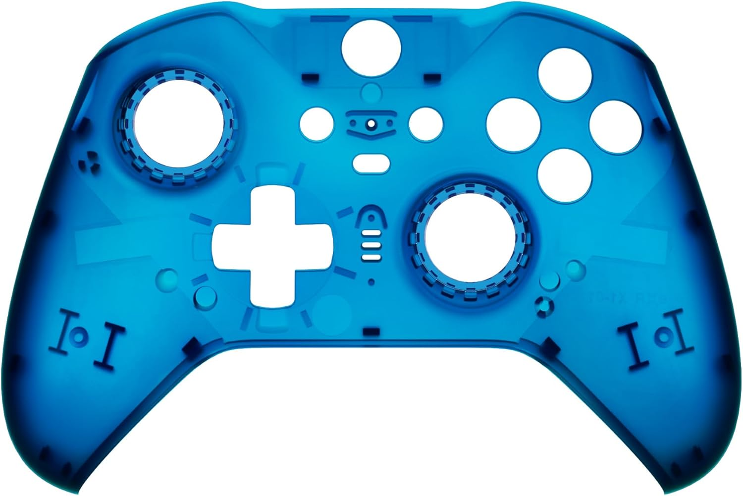 Extremerate Clear Blue Replacement Faceplate Cover for Xbox One Elite Controller Series 2 (Model 1797), Custom DIY Front Housing Shell Case & Accent Rings for Xbox Elite Series 2 Core Controller - Clear Atomic Purple image number 3