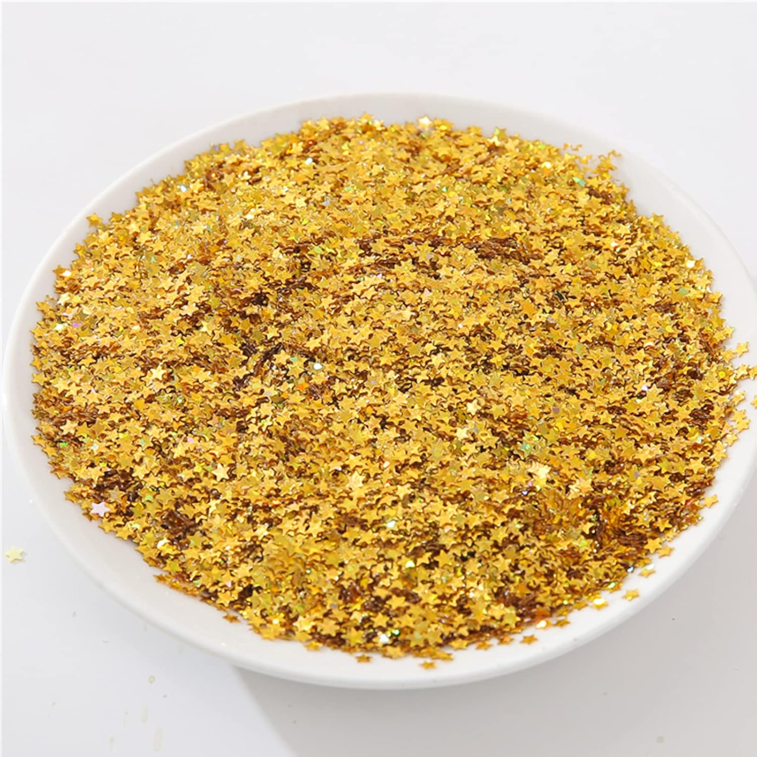 Art Craft Glitter, Star Shape Glitter Confetti for Christmas New Year Cards, Handcrafts, DIY Home Decoration, Party Festival, Nail Art- 0.35Oz (10G) (Gold) - Gold image number 5