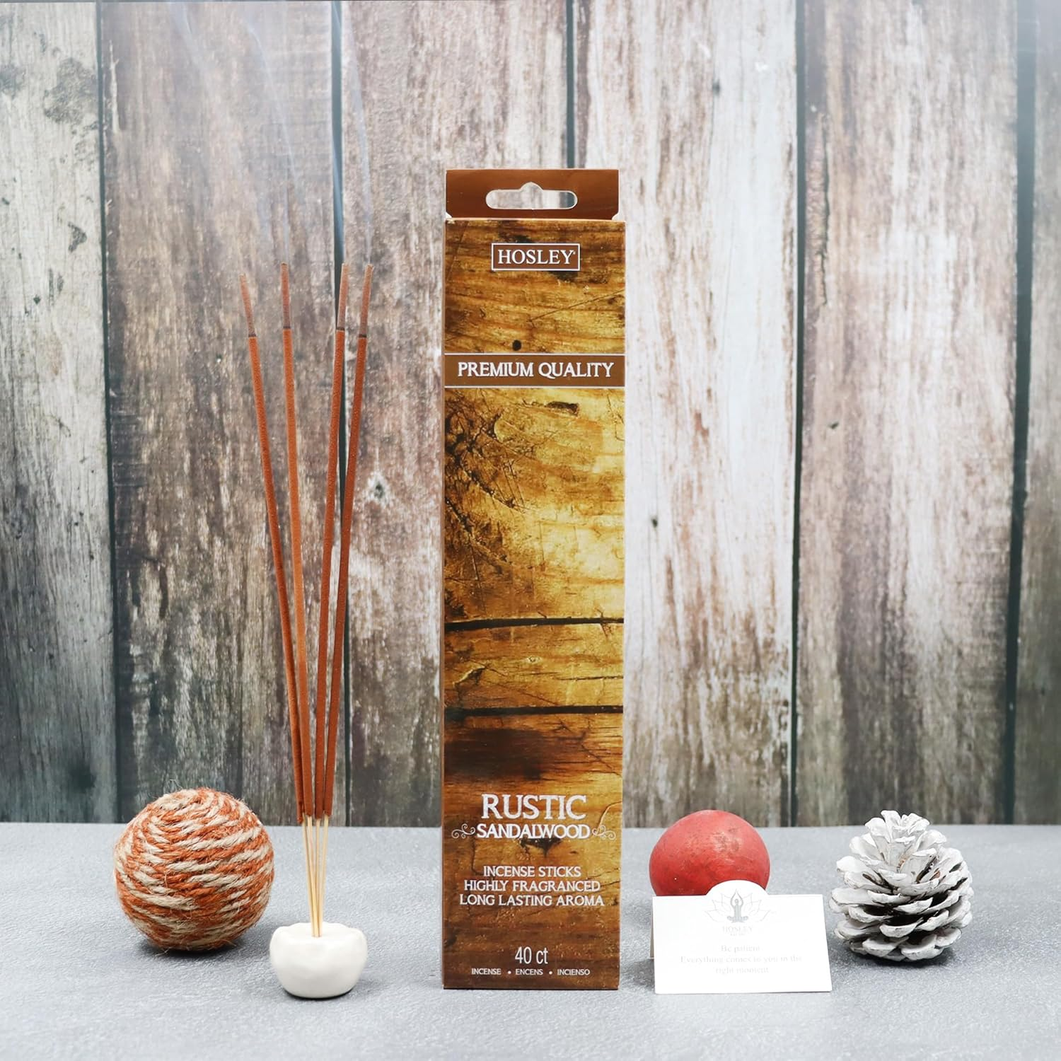 Hosley 240 Pack of Rustic Sandalwood Fragrance Incense Stick Infused with Essential Oils Wedding, Events, Aromatherapy, Spa, Reiki, Meditation, Bathroom Settings image number 4
