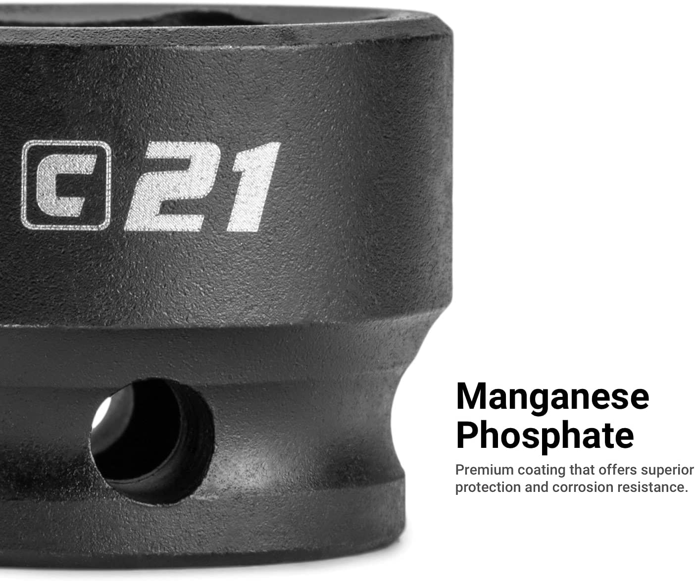 Capri Tools 27 Mm Stubby Impact Socket, 1/2 In. Drive, 6-Point, Metric image number 4