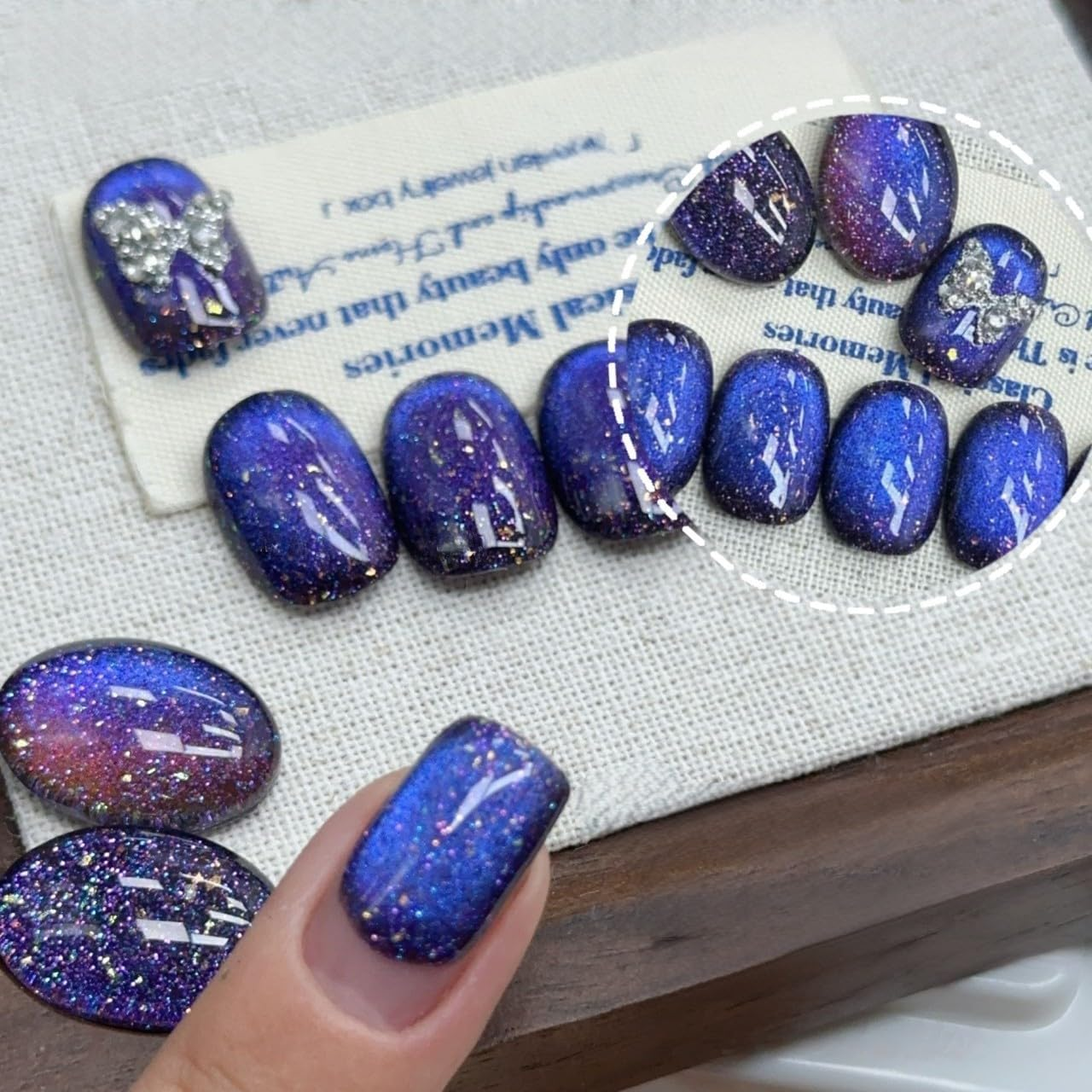 ADHERE Amber Stone Fairy Tale - 12Ml Cat Eye Gel Nail Polish 1Pc Gel Polish Soak off Holographic Magnetic Nail Polish for Nail Art Manicure Salon DIY at Home (Elixir) image number 3