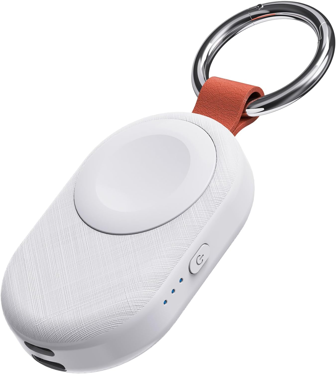 PZOZ Portable Apple Watch Charger, 2000Mah 5W Wireless Power Bank Fast Charging for Apple Watch Series 11 10 9 Ultra 8 7 6 5 4 3 2 SE Travel Mini Powerbank with Keychain (USB C+Lightning) (Black)