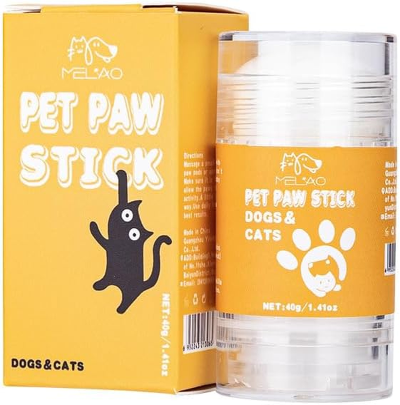 VRAIKO MELAO Lick-Safe Dog Paw & Nose Balm for Dogs Cats, 1.41Oz Natural Paw Butter Stick with Coconut Oil & Shea Butter, Moisturizing Dry Cracked Paws Pads Snouts