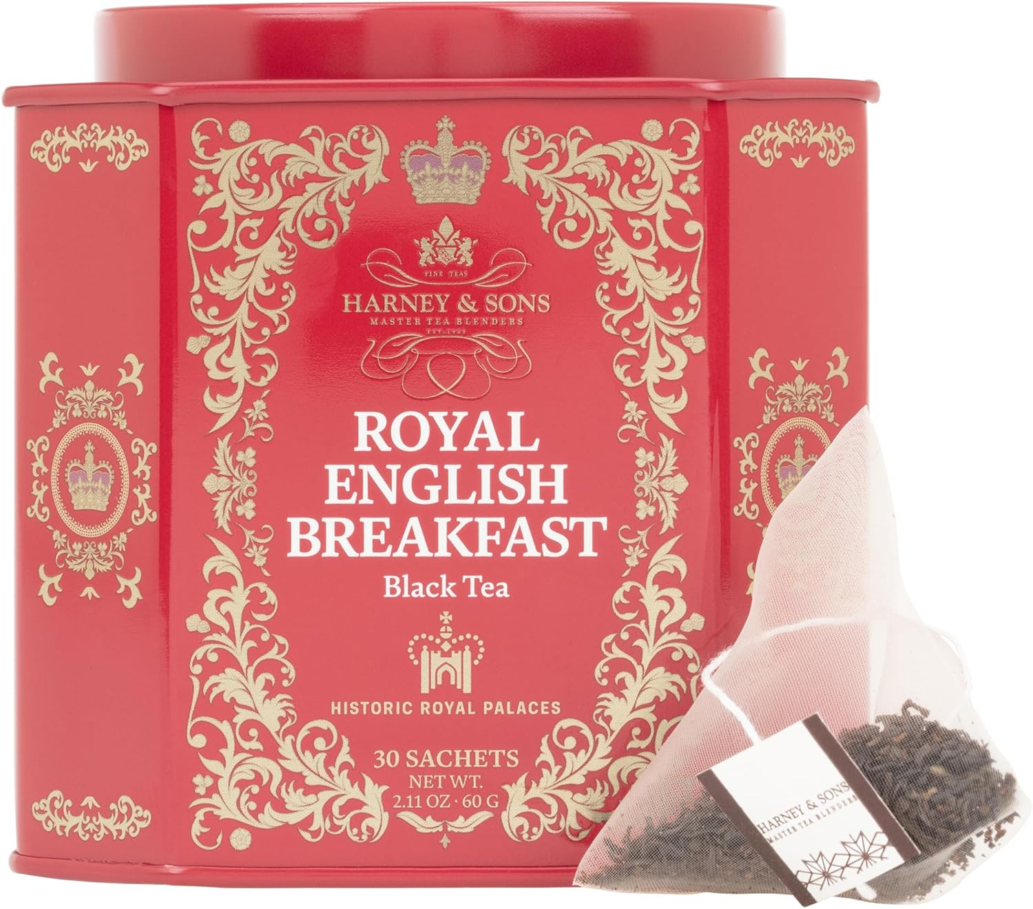 Harney & Sons Royal English Breakfast Herbal Tea Historic Royal Palaces Tin of 30 Sachets image number 6