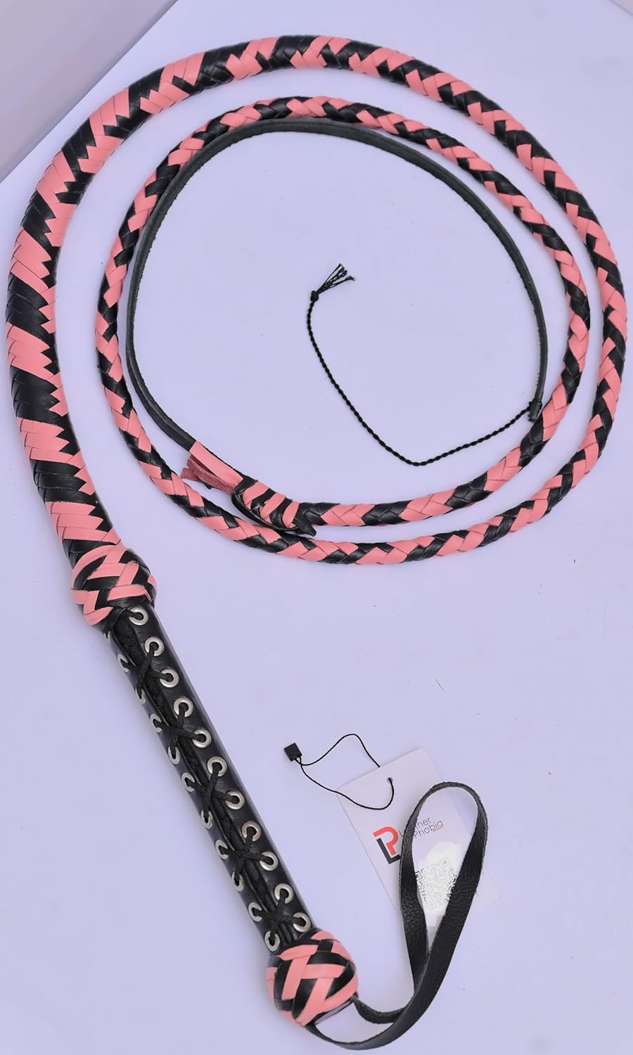 Bullwhip 6Ft Genuine Leather Indiana Jones Style Whip for Equestrian Training & Cracking, Leather Phobia Cowhide Stock Whip image number 5