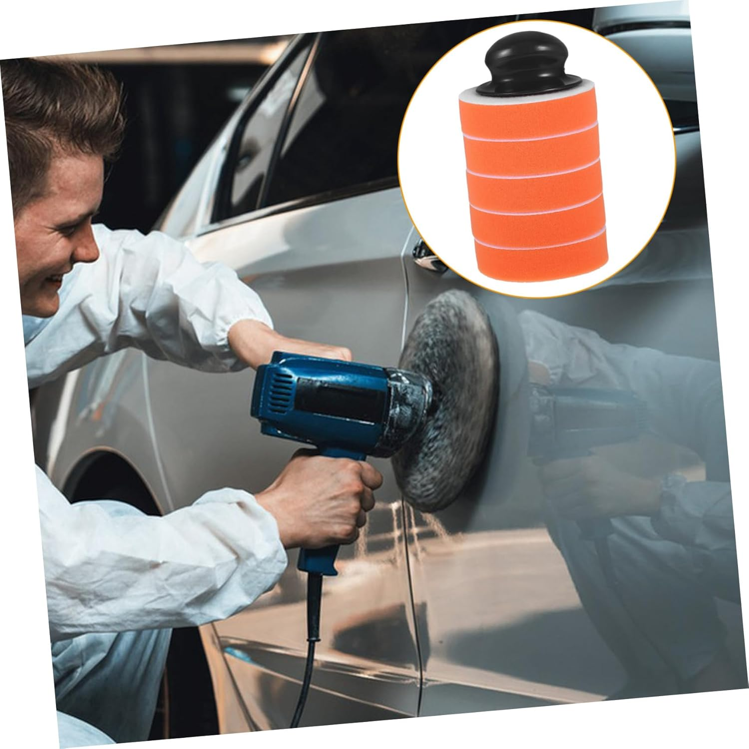 ABOOFAN Waxing Tool Manual Polishing Pads Buffing Pad Car Wax Applicator Sponge Buffing for Automotive Use image number 1