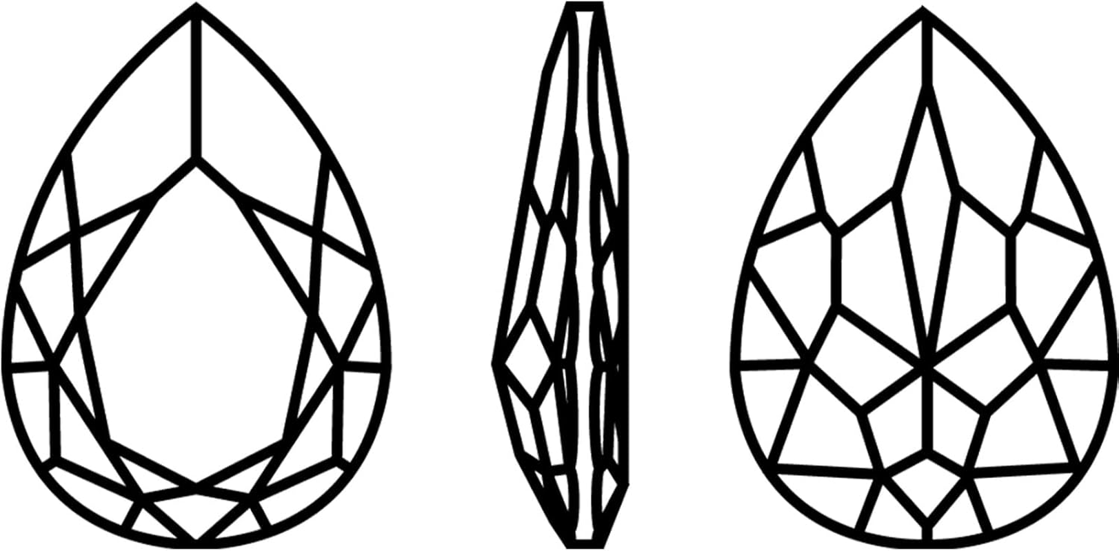 Aurora Crystal Drop-V-Cut Emerald image number 2