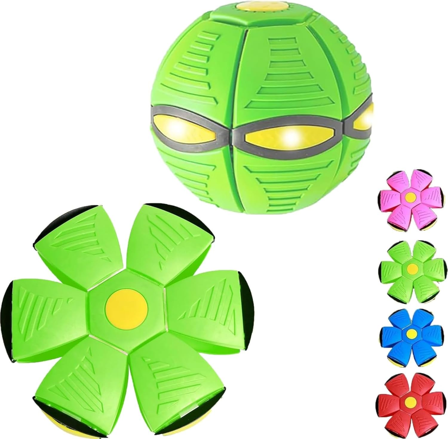 Jabron Interactive Ball for Dogs Airball,Wordly Deals Air Ball for Dogs,Doggie Disc Ball, Doggie Disk Ball, Bounce Pop Ball for Dogs, Best Gifts for Small Dogs-Red||No Light Model