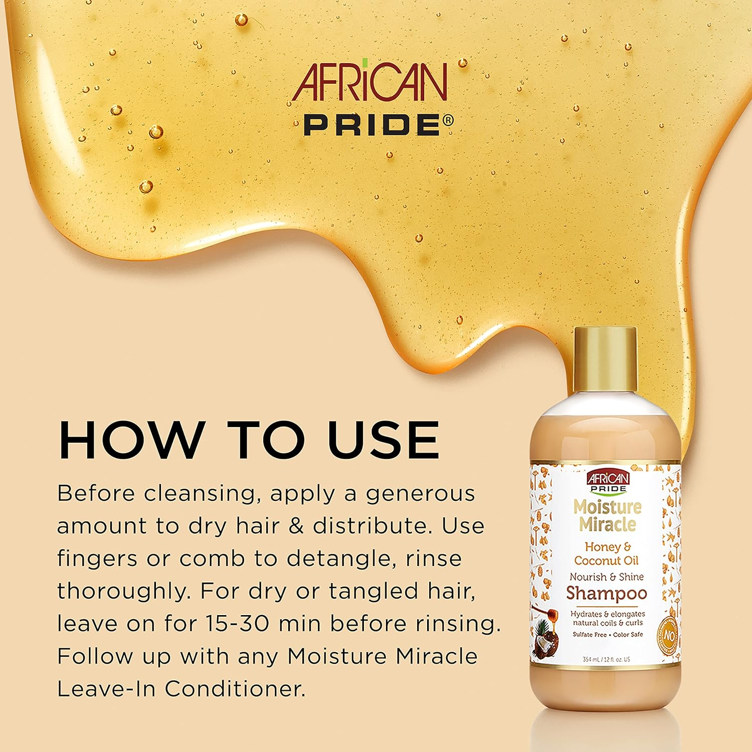 African Pride Moisture Miracle Honey & Coconut Oil Shampoo image number 1