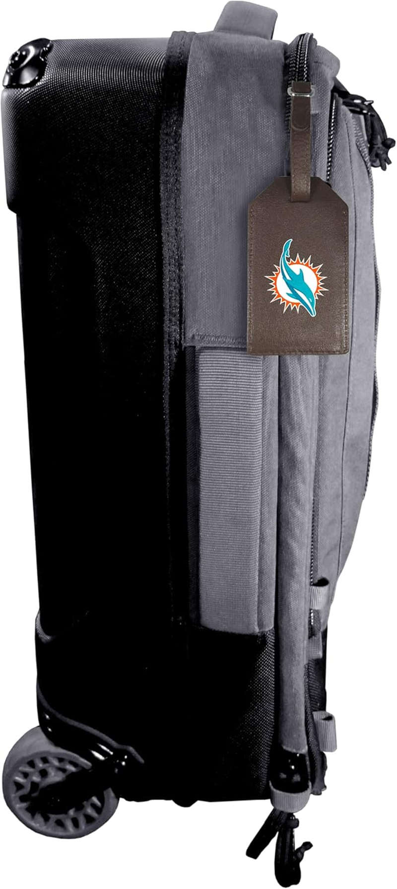 Siskiyou Miami Dolphins Leather Luggage Strap, 2Pk, One Size, Team Colors image number 2