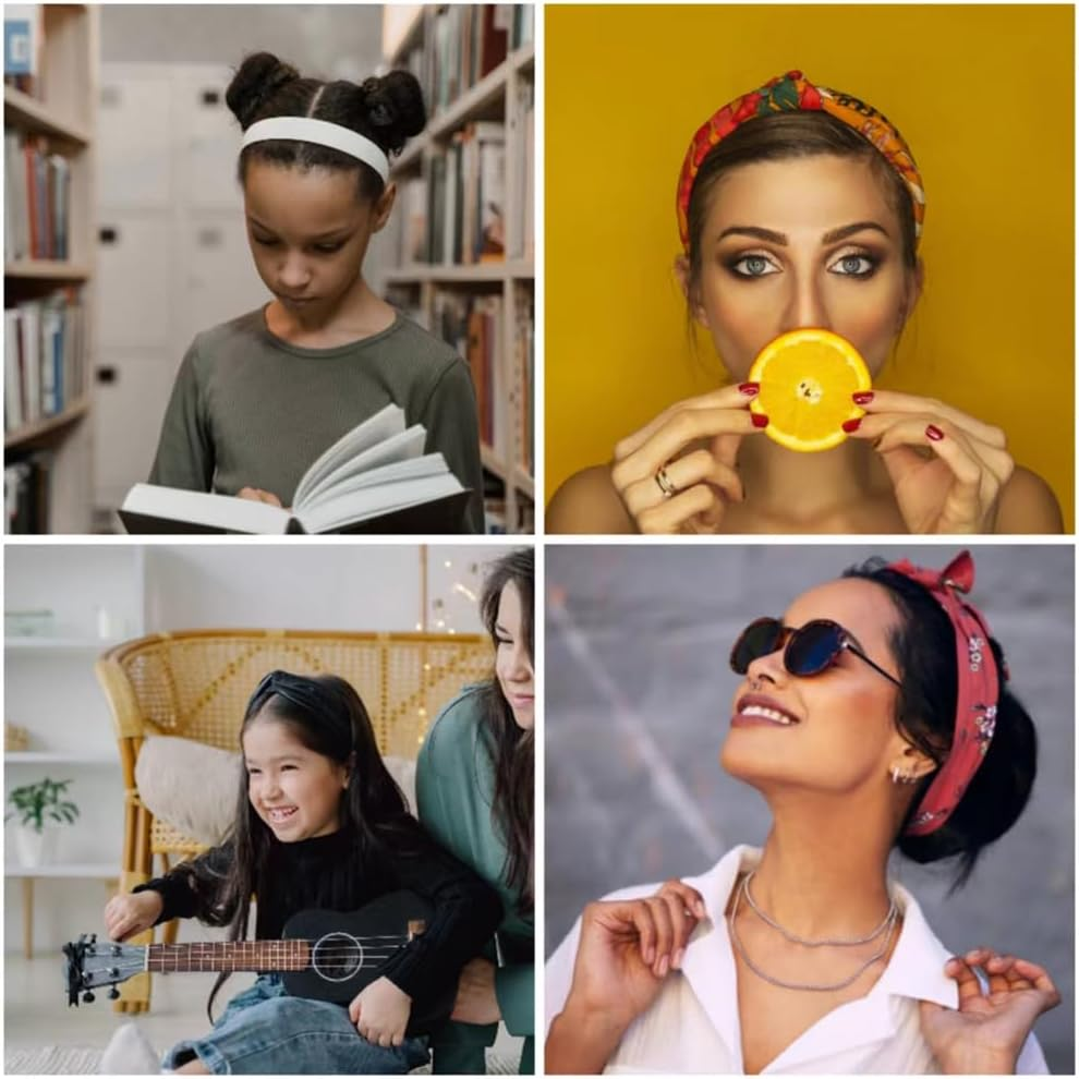 3Pcs Wide Headband French Bow Knot Hair Hoop Fabric Non-Slip Headwear Elastic Twist Hair Accessories Alice Hair Bands for Women&hellip; image number 4