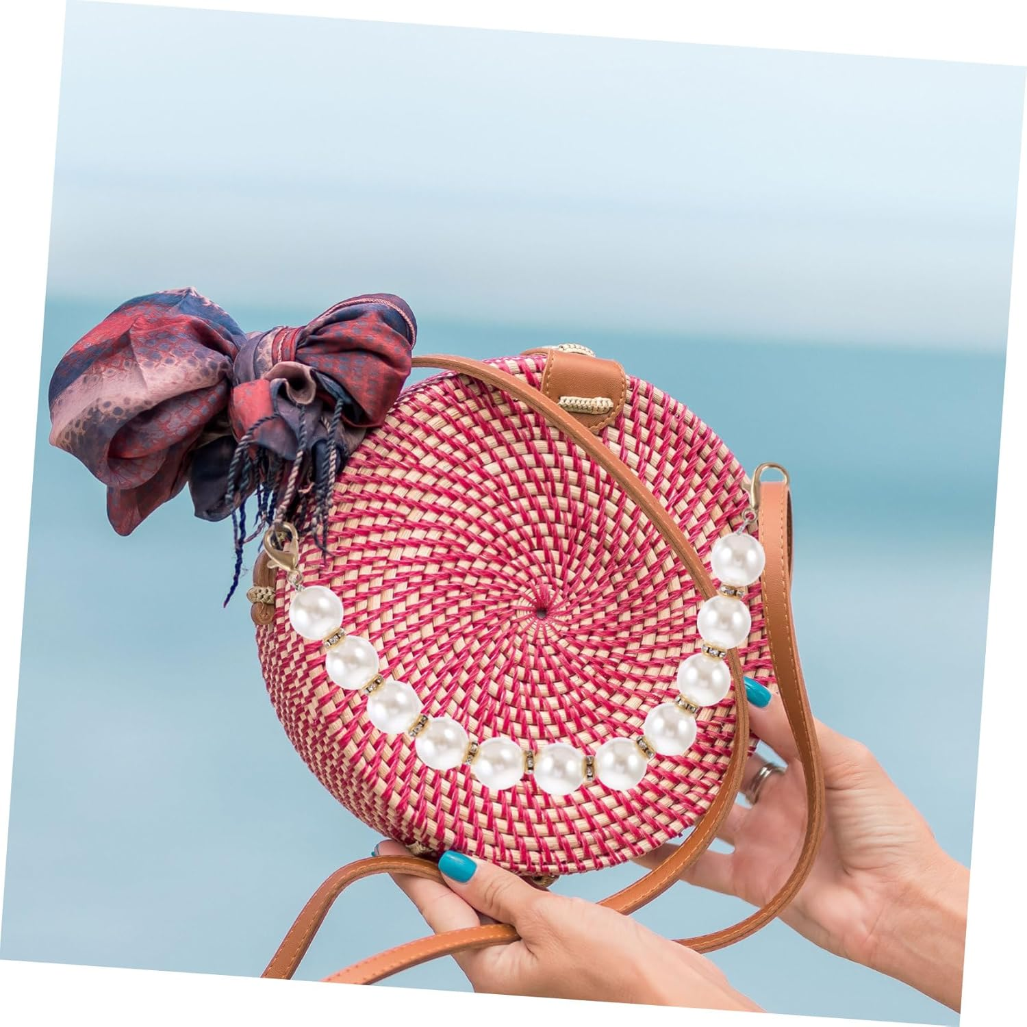 LALAFINA 3Pcs Pearl Handbag Chain Replacement Strap and Metal Buckle for Women Travel Accessories and Bag Decoration image number 4