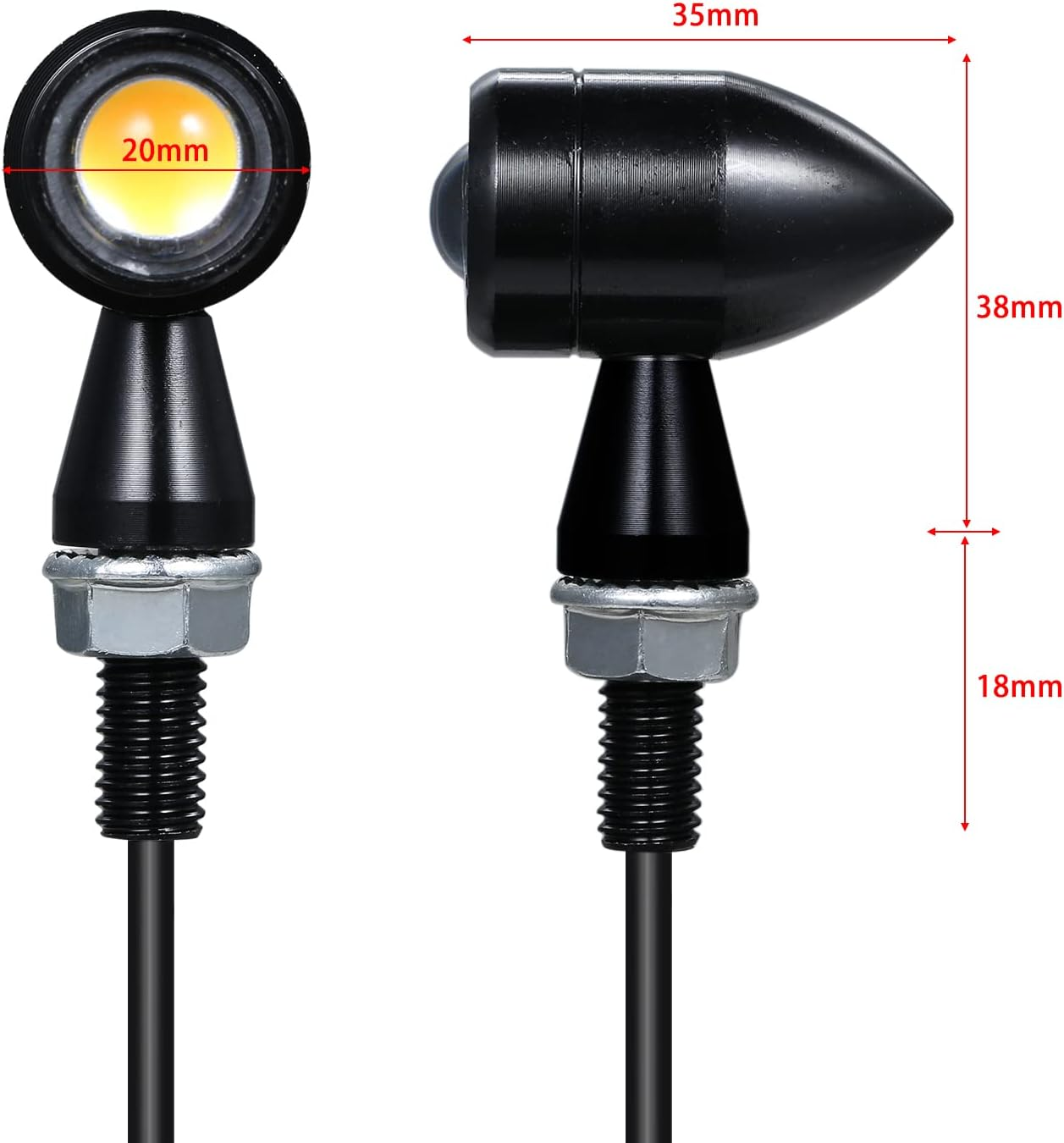 Sazak Motorcycle Mini Vintage LED Turn Signals Blinker Light Indicator image number 6