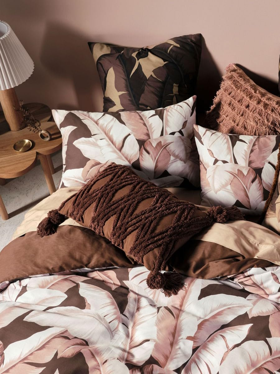 Linen House Kalena Quilt Cover Set, Cinnamon, Double Bed image number 4