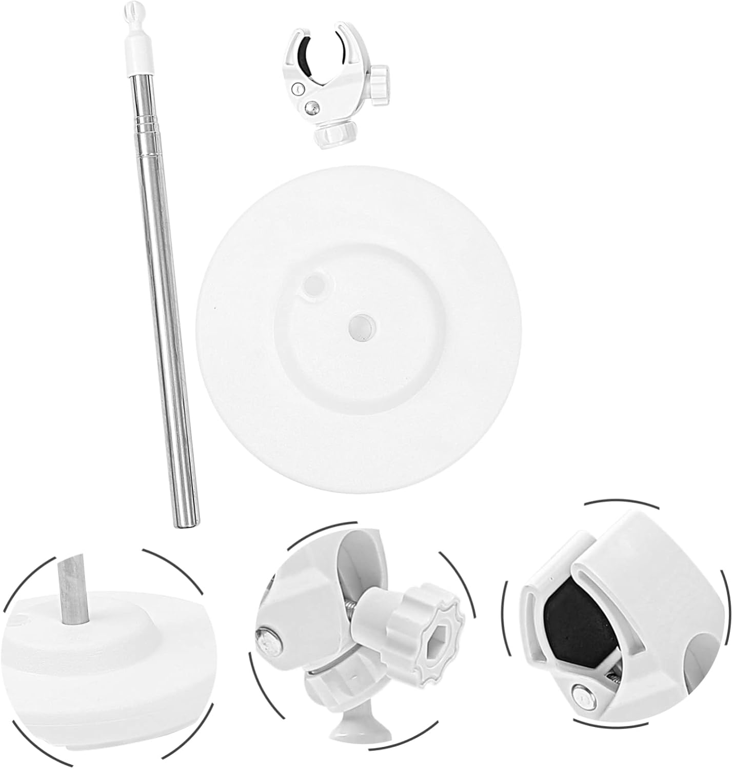 HEALEEP Hair Dryer Holder Stand Extendable Pet Hair Blower Stand Easy Mount Design image number 5