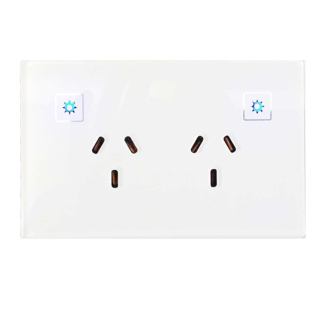 3A Wifi Smart Double Power Point Outlet Socket Plug for Alexa, Google Home Voice Control and Home Automation image number 1