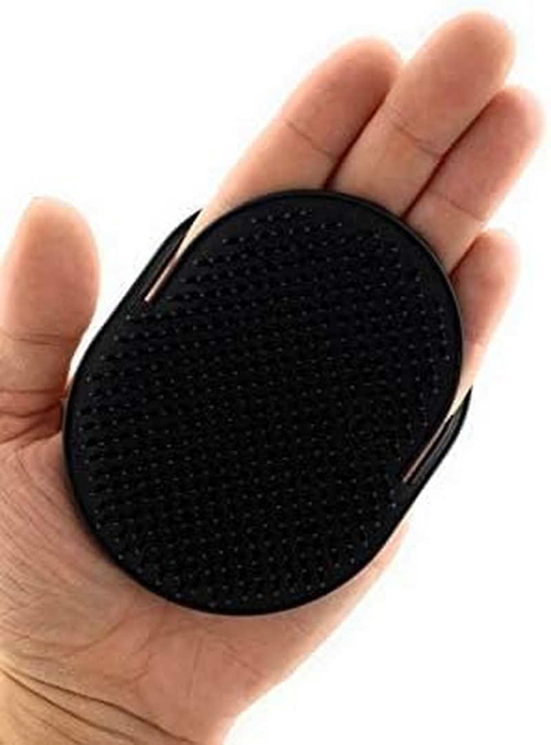 GBS 8Pcs Multi Colored Shower Palm Brush for Men or Women, Portable Hair Brushes Beard Shampoo Brushes Pocket Comb Scalp Massager Brush for Travel image number 4