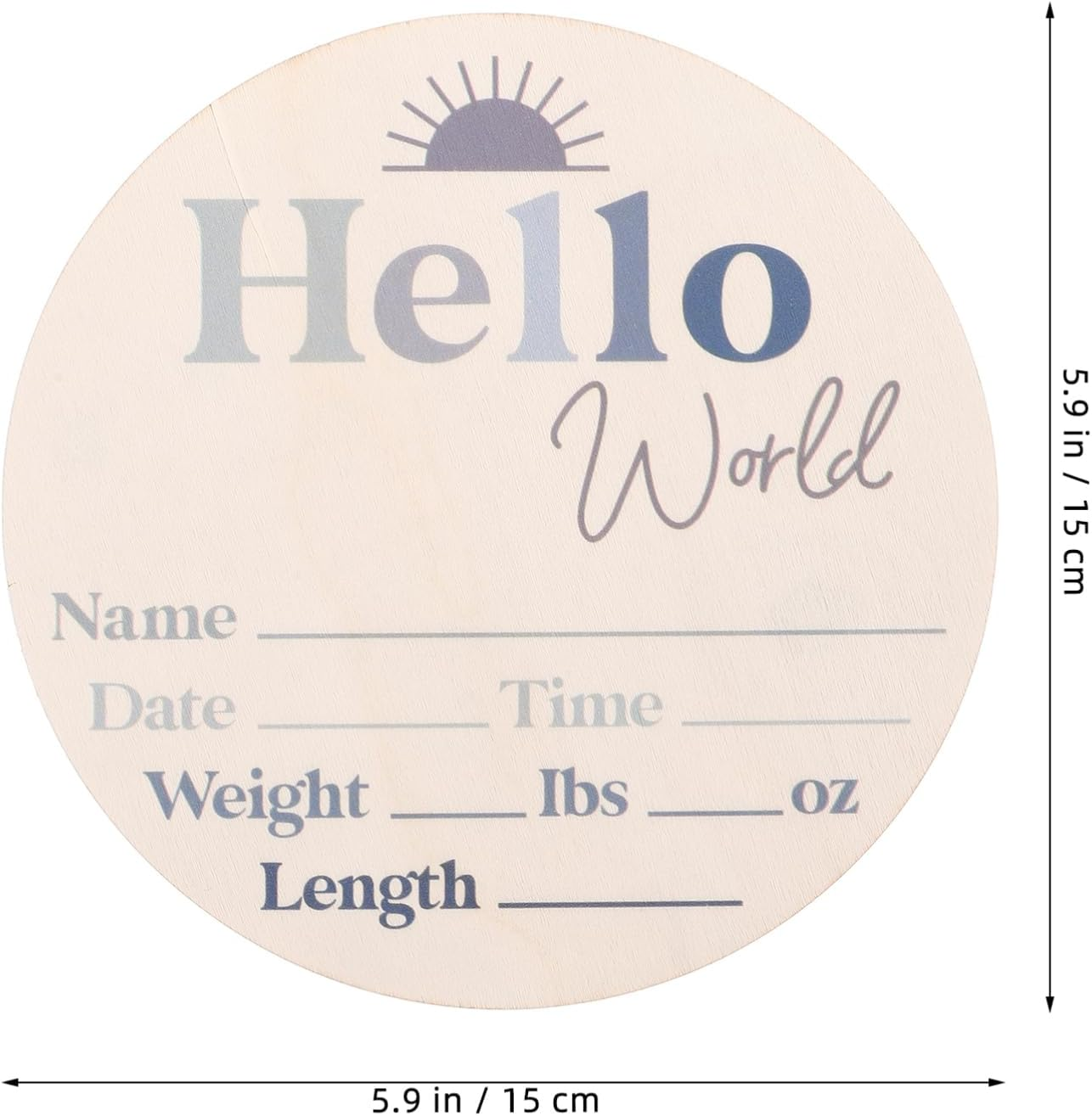 VICASKY Wood Monthly Milestone Disc Growth Commemorative Card Newborn Welcome Sign Photo Cards for Birth Announcement Record image number 2