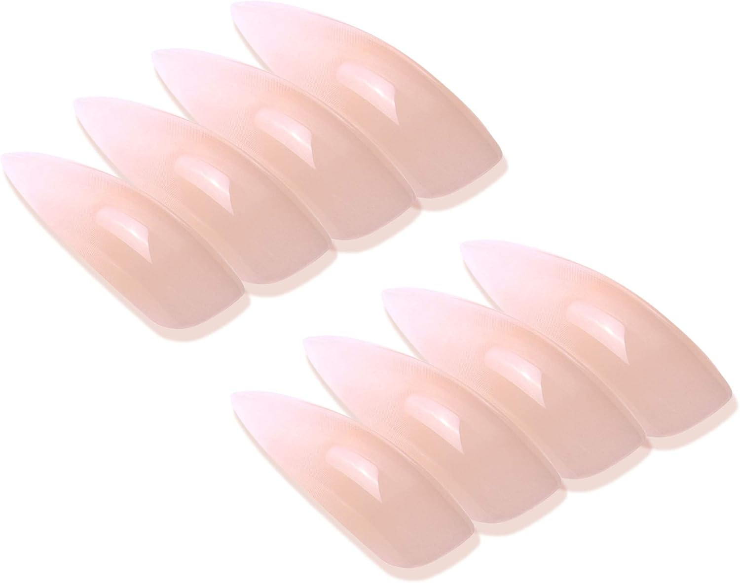 Allstarry 120Pcs Extra Long Ombre French Fake Nail Natural Nude Stiletto Press on Nails Full Cover Artificial Wedding Party Manicure Nail Tips for Women and Girls image number 2