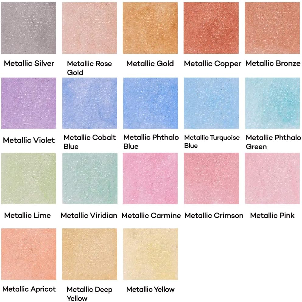Mont Marte Metallic Watercolour 21-Pieces Set in Tin image number 4