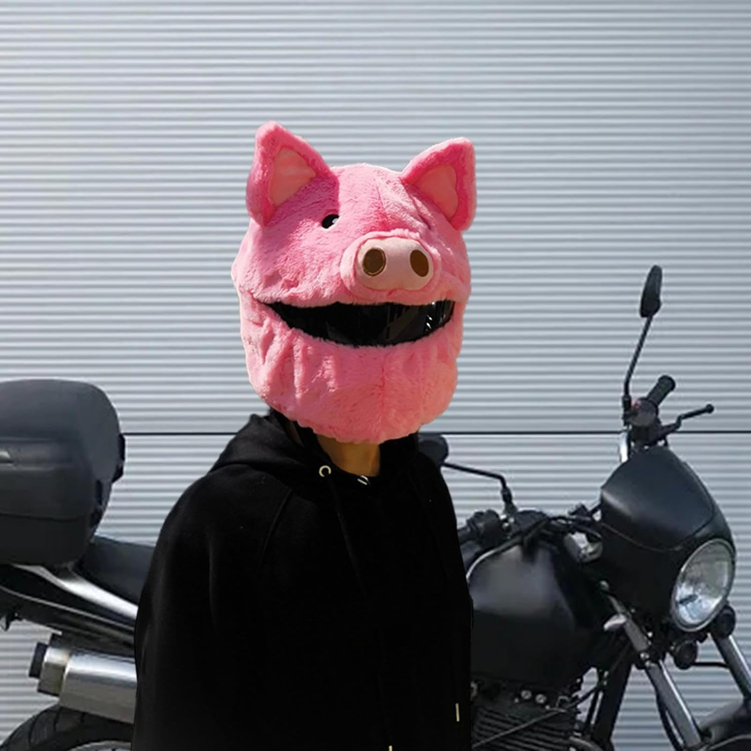 Motorcycle Helmet Cover Cute Furry Helmet Cover Animal Helmet Covers For image number 1