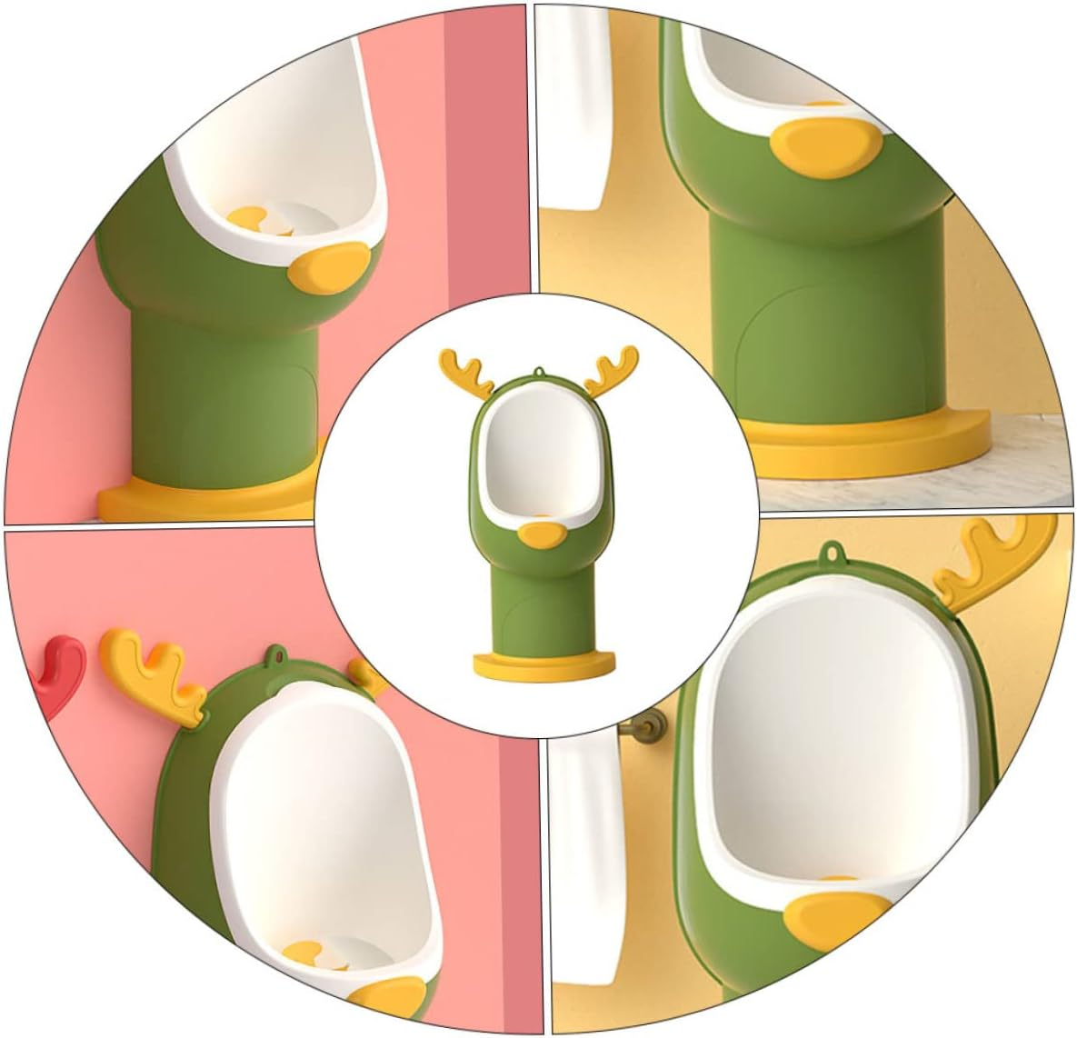 1Pc Boys Pee Trainer Wall-Mounted Cartoon Urinal for Potty Training Height Options Material Easy Drainage for Toddlers