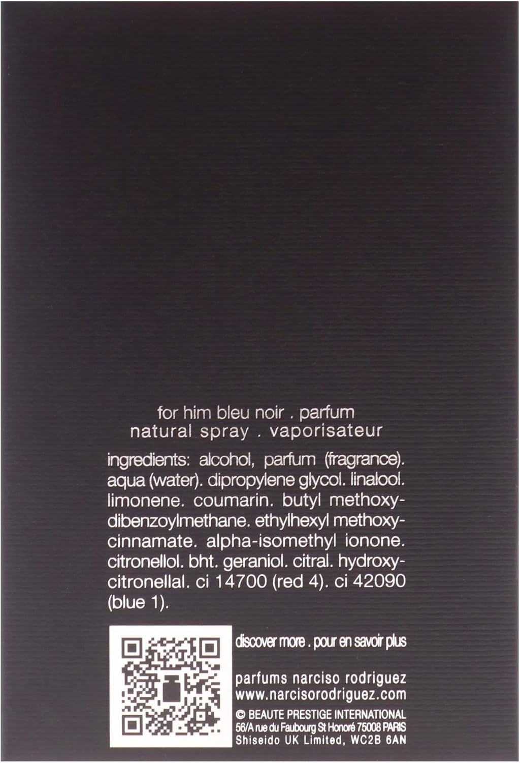 Narciso Rodriguez Bleu Noir for Him Parfum 100Ml image number 3