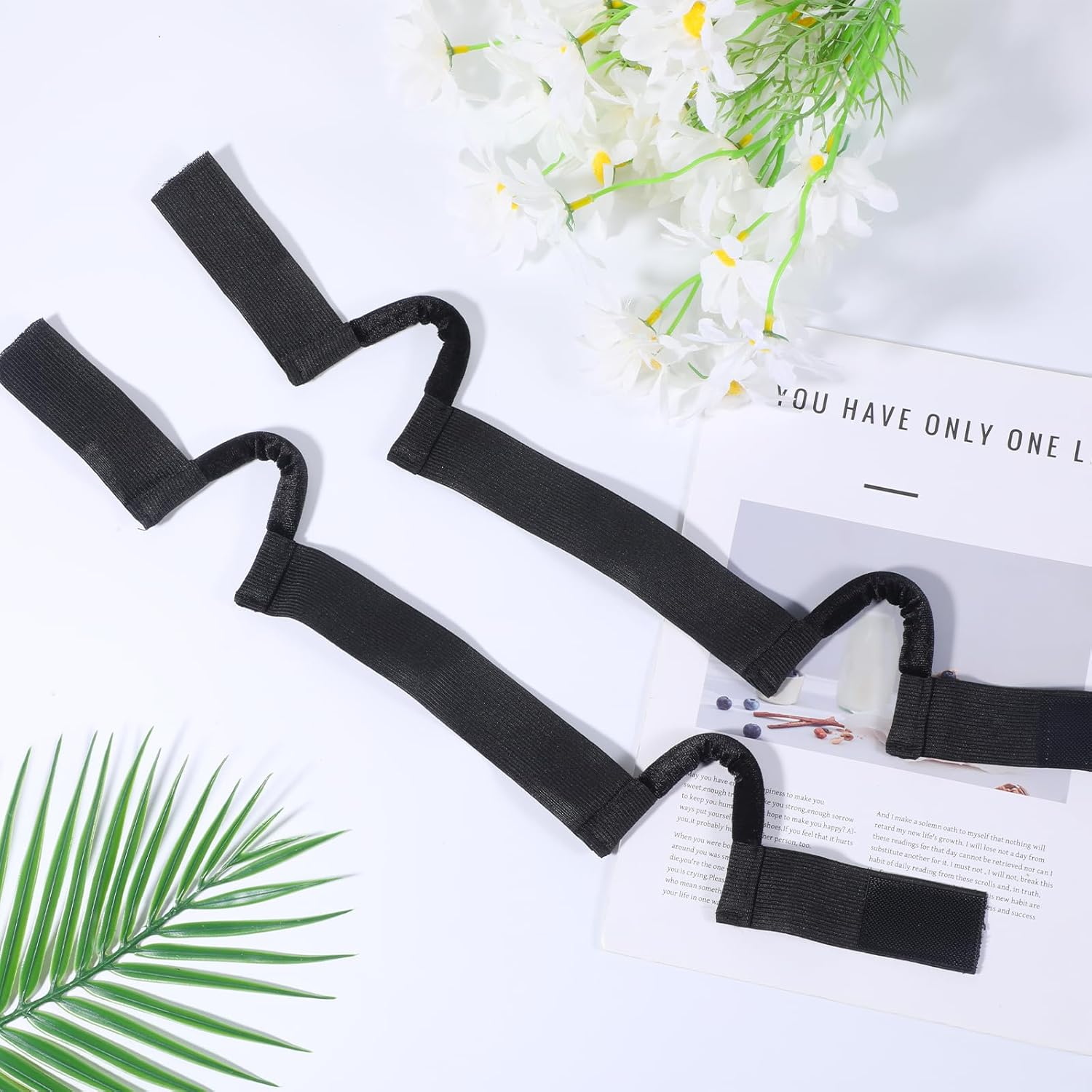 Ptwola 2 Pcs Wig Band for Lace Front Ear No Slip Melting Elastic Band Soft Wig Grip Bands with Ear Cut Outs Comfortable Earless Melting Bands C-Shaped Curve Headband for Women Men Lace Front Wigs image number 5