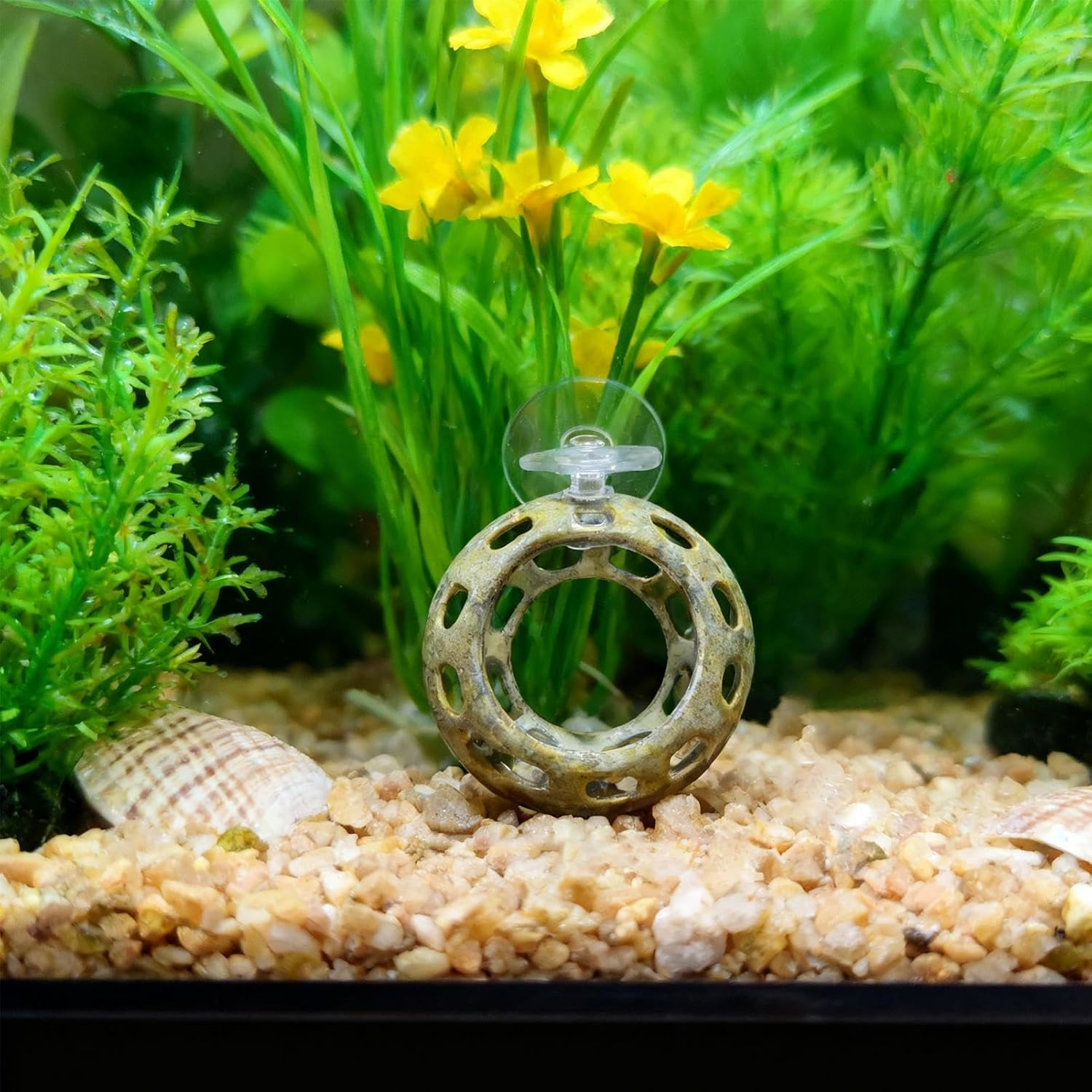 Betta Cave - Small Fake Rocks Suction Cup Cave | Shrimp Hiding Shelter Aquarium Decor,For Aquatic Pets Crayfish Home Dorm Apartment Office image number 4