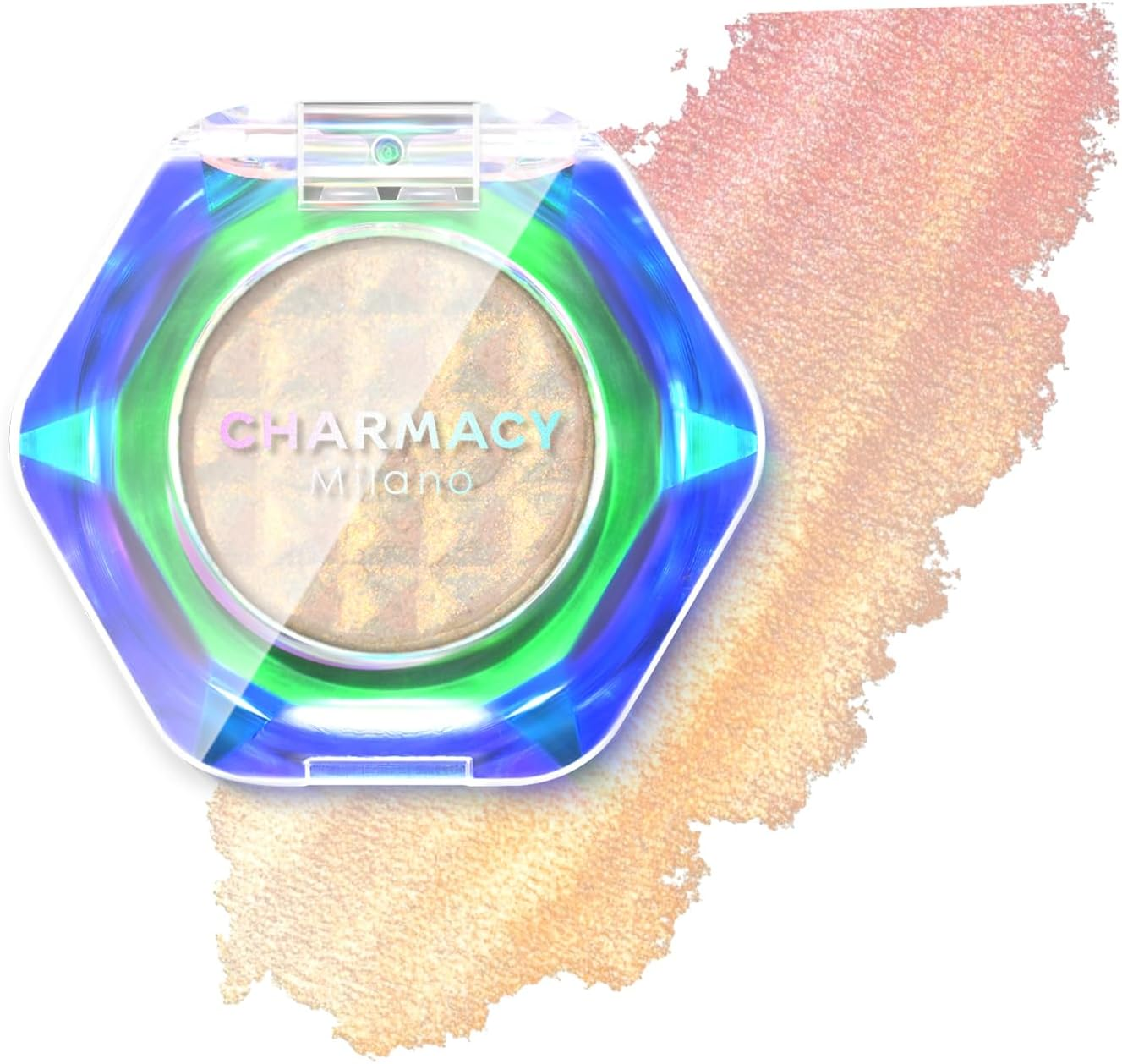 CHARMACY Multichrome Glitter Eyeshadow, Intense Pigmentation Chameleon Sparkling Eyeshadow, Bright Highlighter Duochrome Eye Make Up, Multi-Reflective Finishes Glitter Metallic Eye Makeup #05