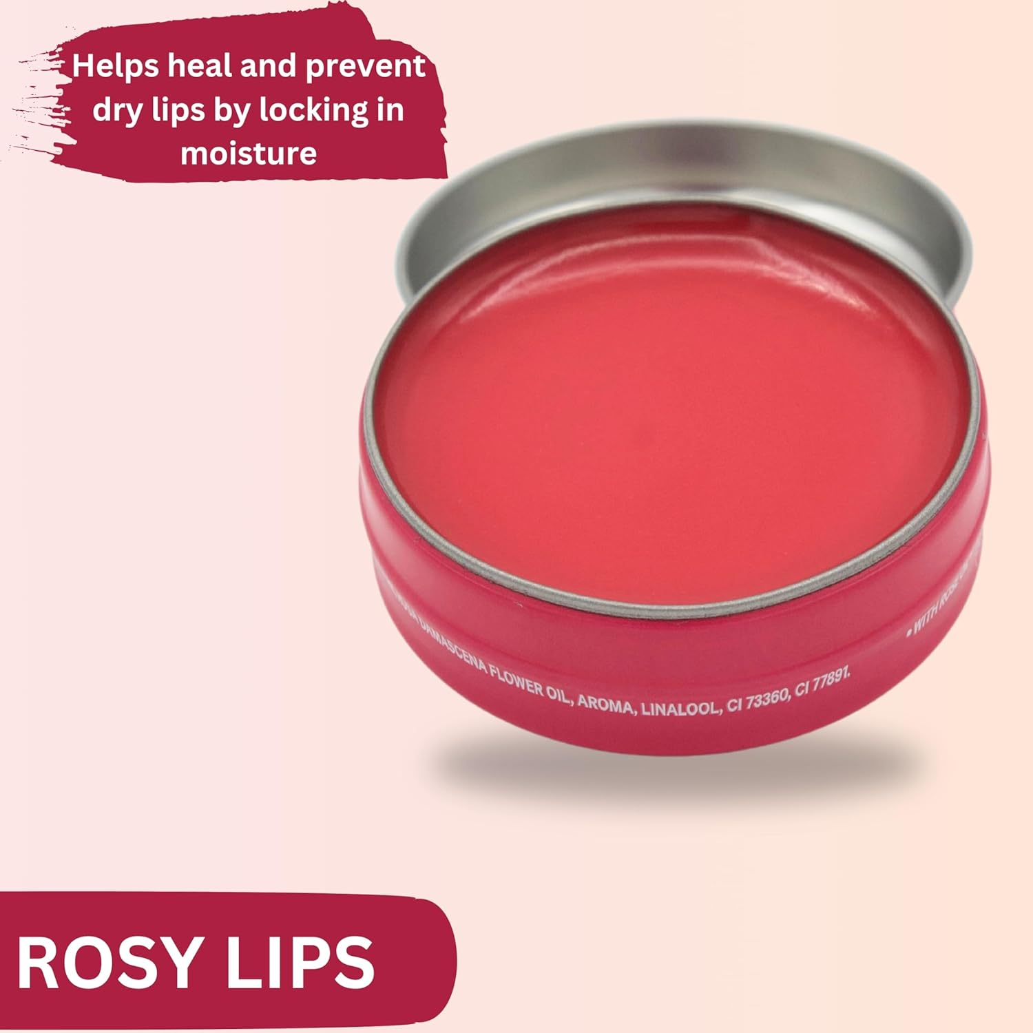 Lip Balm Set - Bundle with 4X20G Lip Balms (Rosy Lips, Cocoa Butter, Original, Aloe) and Glameno Silicone Applicator Brush in Glameno Drawstring Organza Bag image number 4