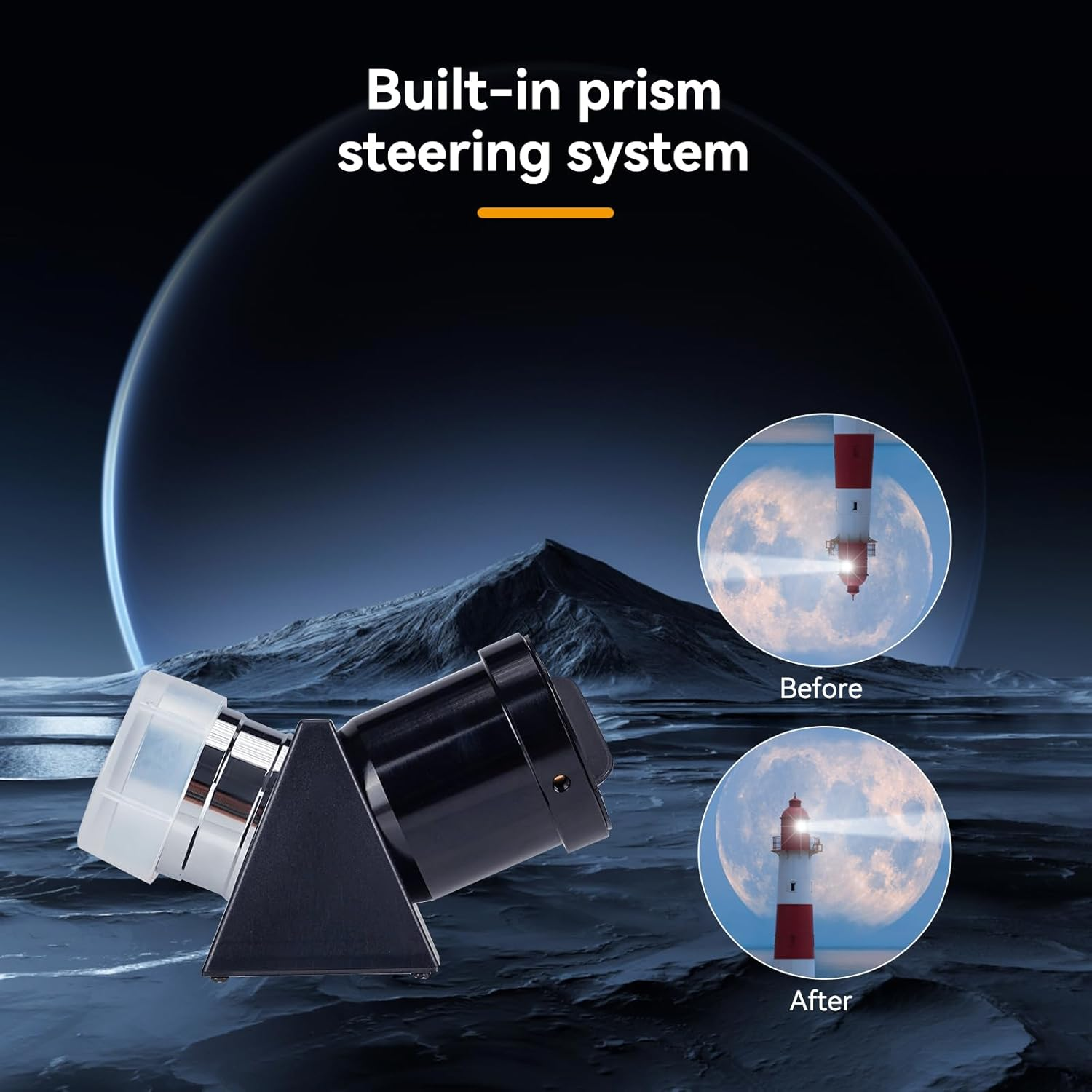 SVBONY SV221 Diagonal Mirror 1.25 Inches, 45-Degree Correct-Image Prism Diagonal Provides Sharp Views That Are Right-Side-Up and Correct Left-To-Right for Refractor Telescope image number 6