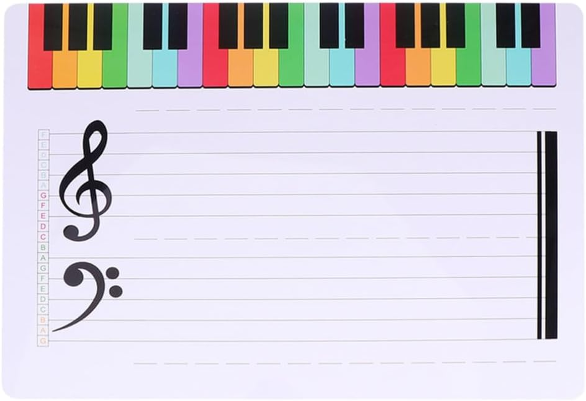 COHEALI Exercise Board Desk White Board Double Sided Music Whiteboard White Letters for Letter Board White Board for Desk Whiteboard for Desk Tools Portable Student Plastic Erasable Board image number 2