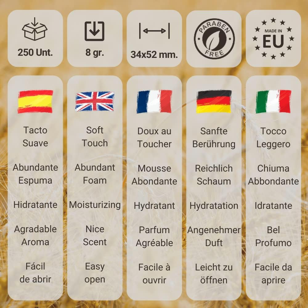 GPQ - Nature Soap Piece, 250 Units X 8 G, Hotel Equipment, for Hotels, Country Houses, Apartments, Cruise Ships, Airbnb, B&B, Etc image number 3