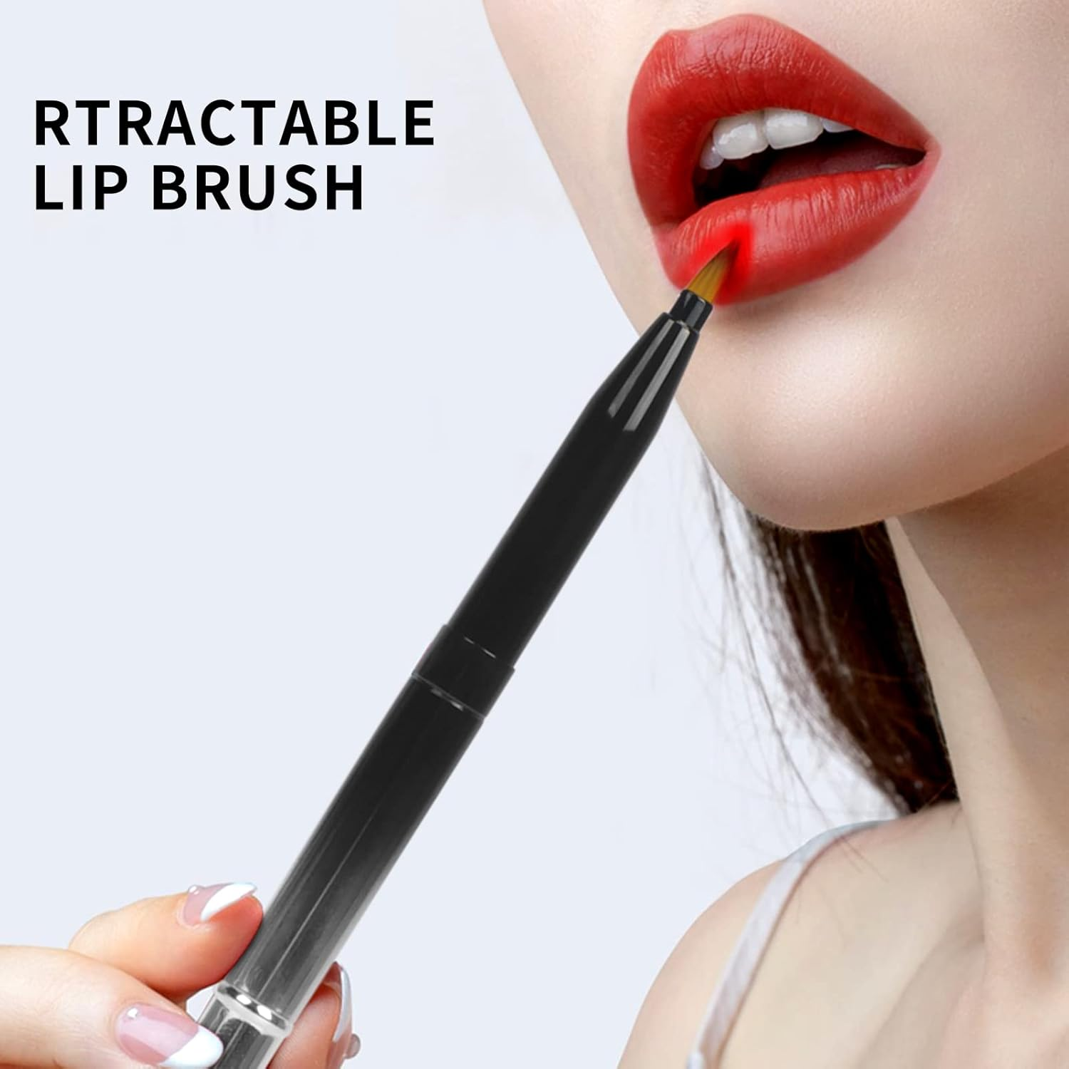 Unaone [2 Pack] Lip Brush for Lipstick, Retractable Lip Brushes, Dual-Ended Makeup Brush for Lipstick Lip Gloss, Include Lid image number 1