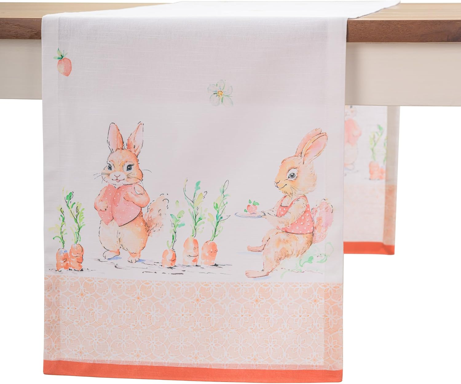 Maison D' Hermine Table Runner 100% Cotton Double Layer Table Runners 72 Inches Long for Thanksgiving Christmas Decorations Home Kitchen Dining Party Wedding (Palatial Paisley, 14.5" X 72")