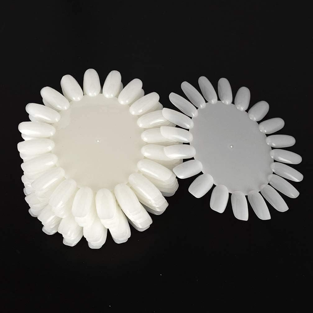 10Pcs Natural Nail Polish Color Cards Nail Color Tips Wheel Nail Polish Sample Tester Wheel for Home Salon image number 5