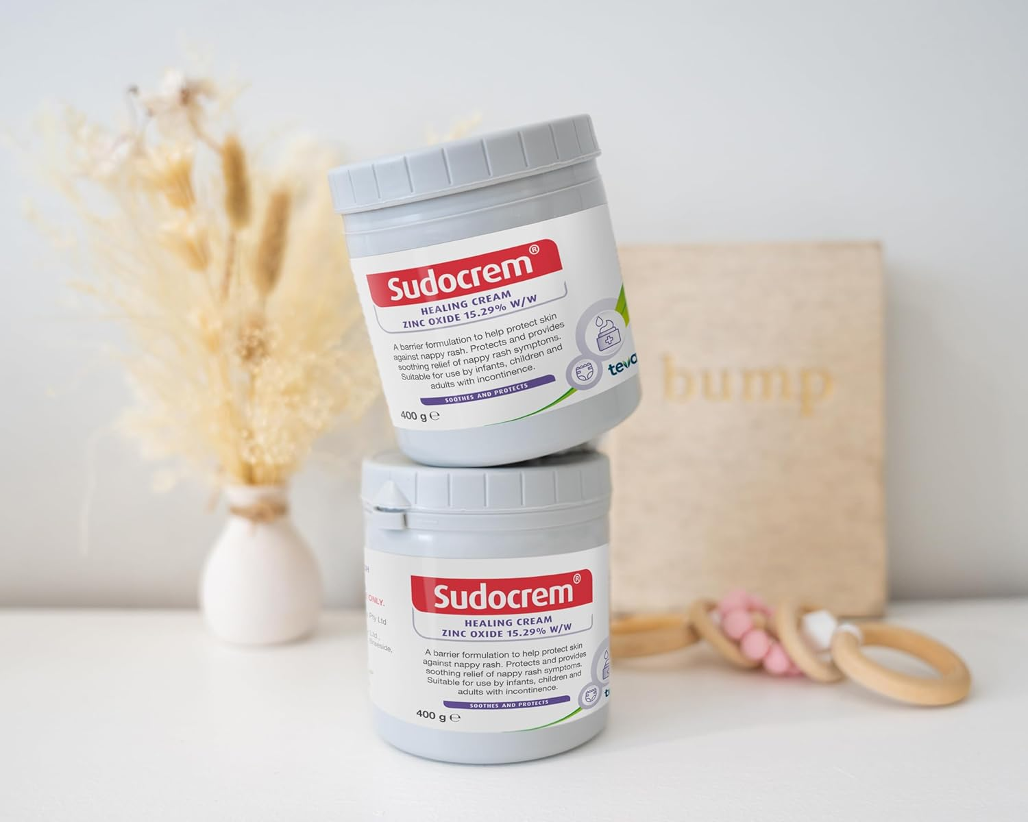 SUDOCREM - Healing Cream ; Soothes and Protects against Nappy Rash ; 400G image number 2