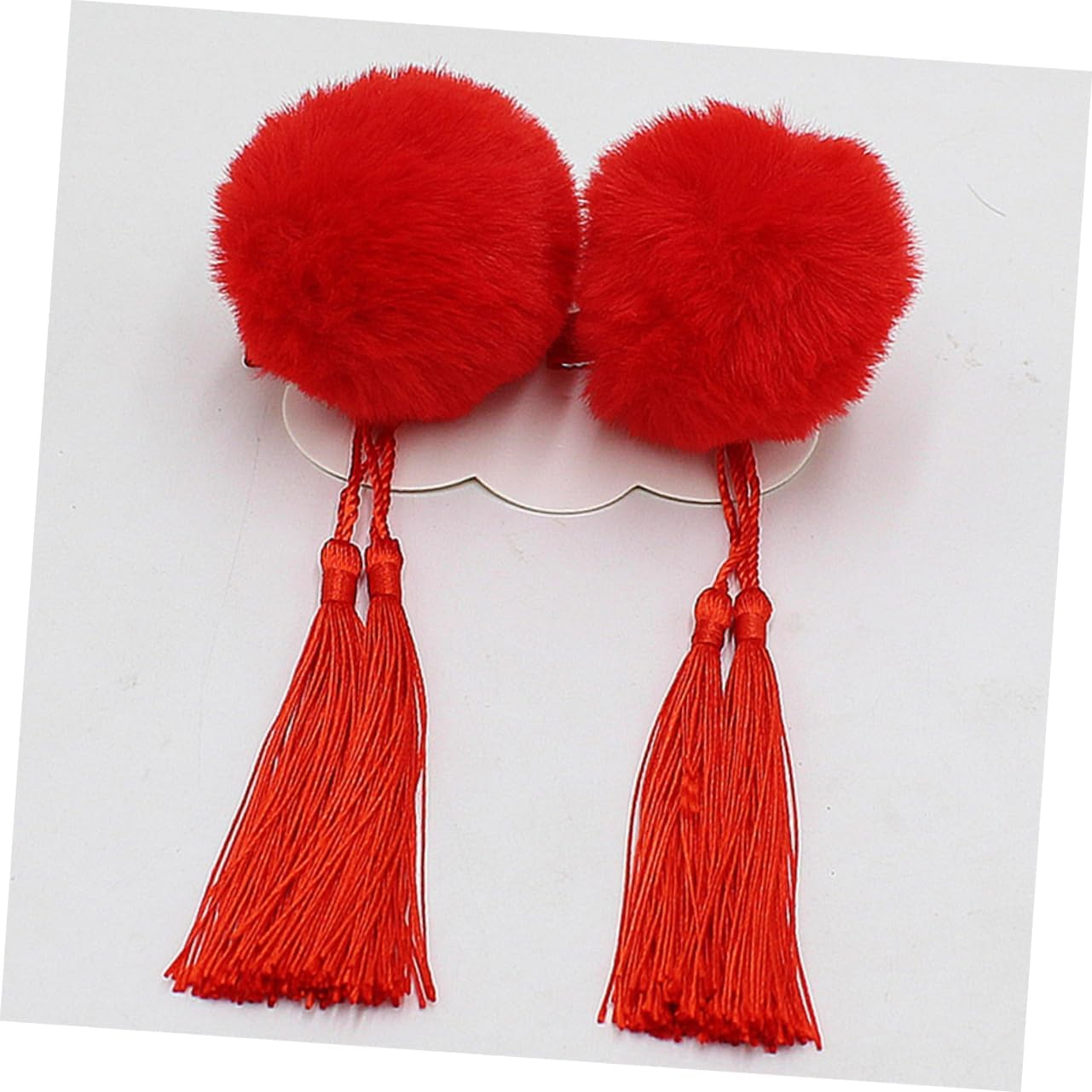 Beavorty Tassel Headband Hair Clips Hair Accessories 3Pcs Chinese Style Festive Spring Festival New Year Set for Children Photo Props Headwear image number 3