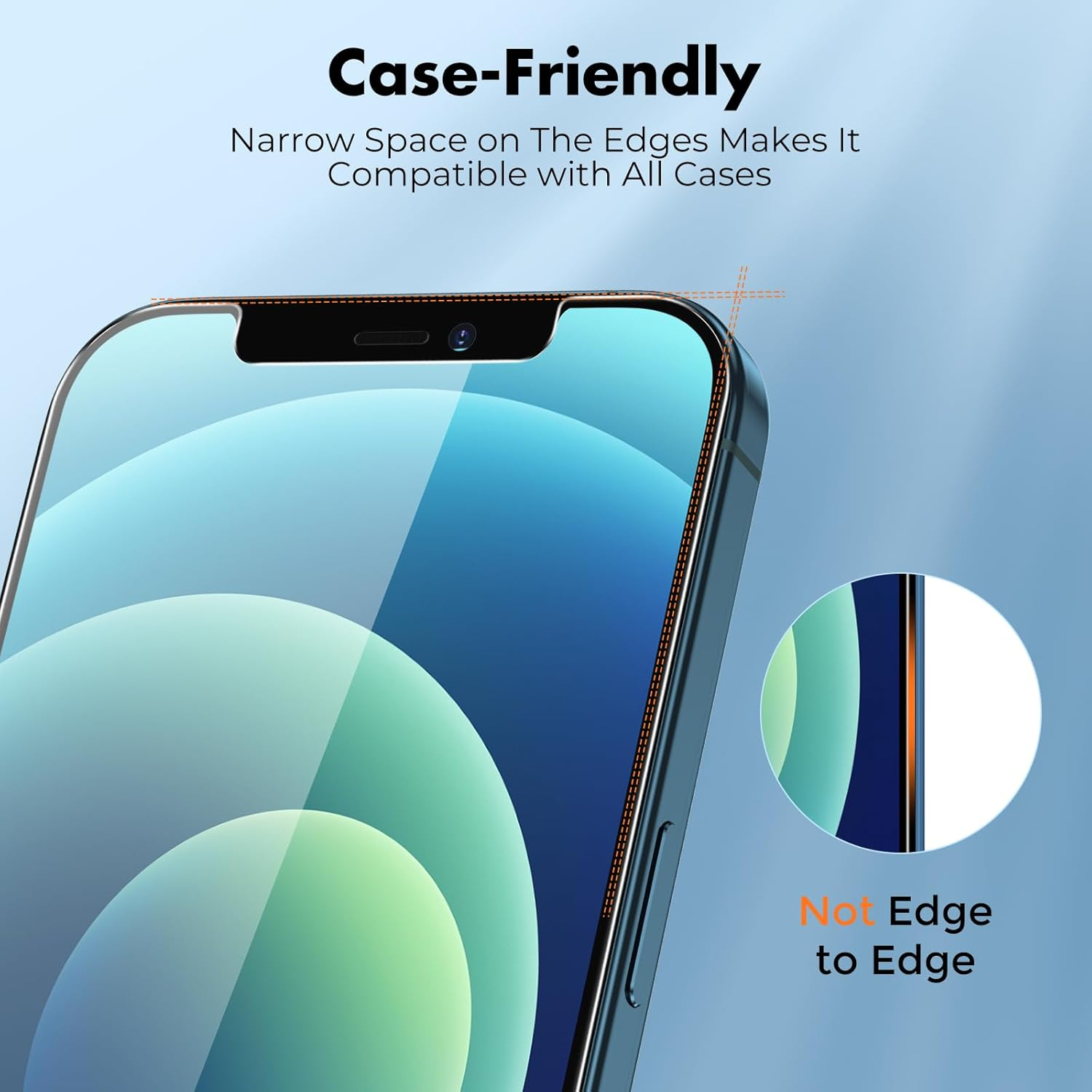 Unbreakcable Tempered Glass Screen Protector for Iphone 12 and 12 Pro, Pack of 3, 9H Hardness Protective Glass, 2.5D Double Defense Screen Protector, Scratch-Resistant, Anti-Fingerprint And