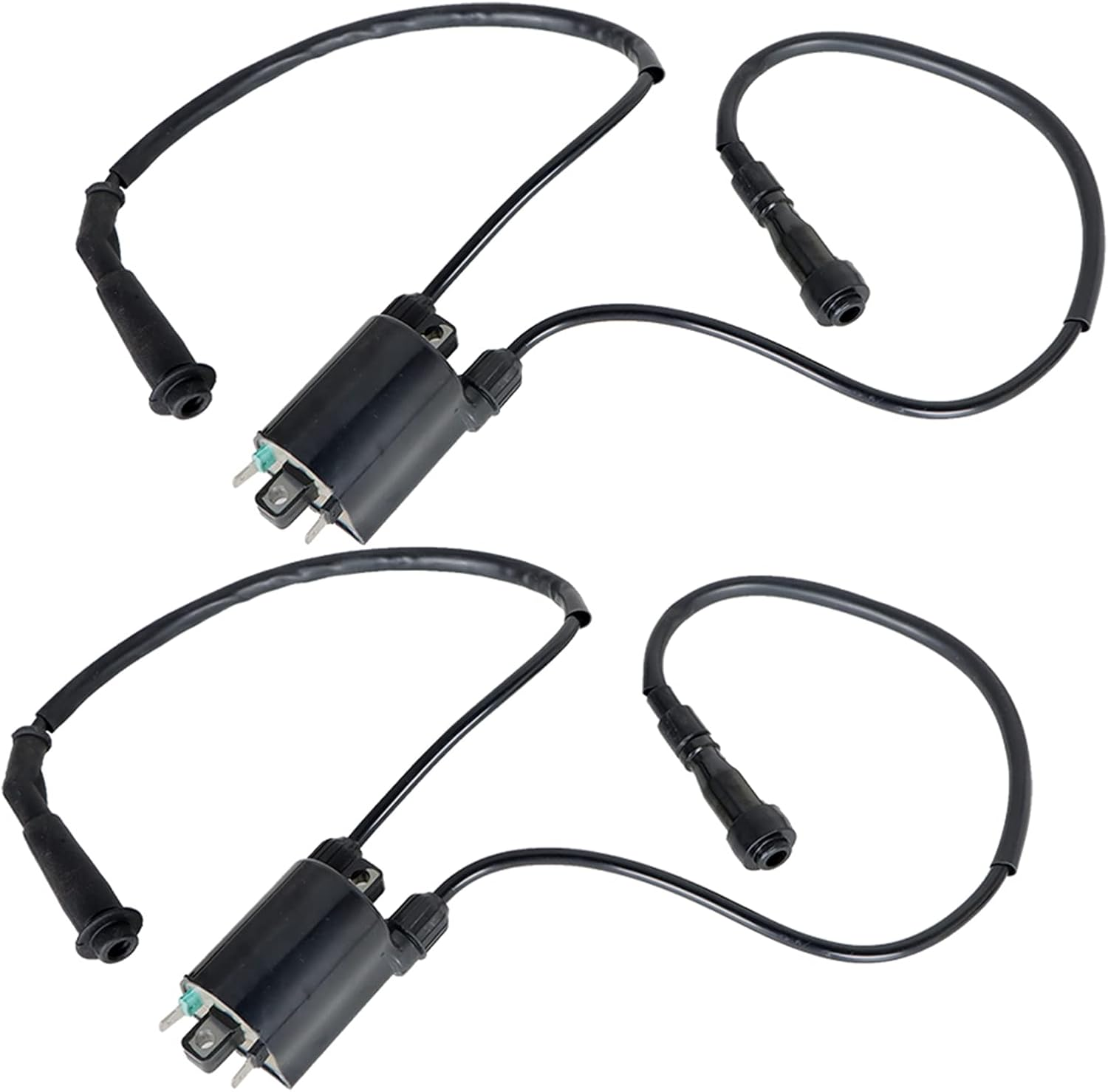 Silscvtt 2 Set of Ignition Coils with 4 Spark Plug Caps Replacement for Honda Shadow VLX600 VT600C 1988-2007, VT600CD Deluxe 1993-2007 30510-MM8-003 30701-MF5-000 30751-MR1-000 30753-MR1-000 image number 6