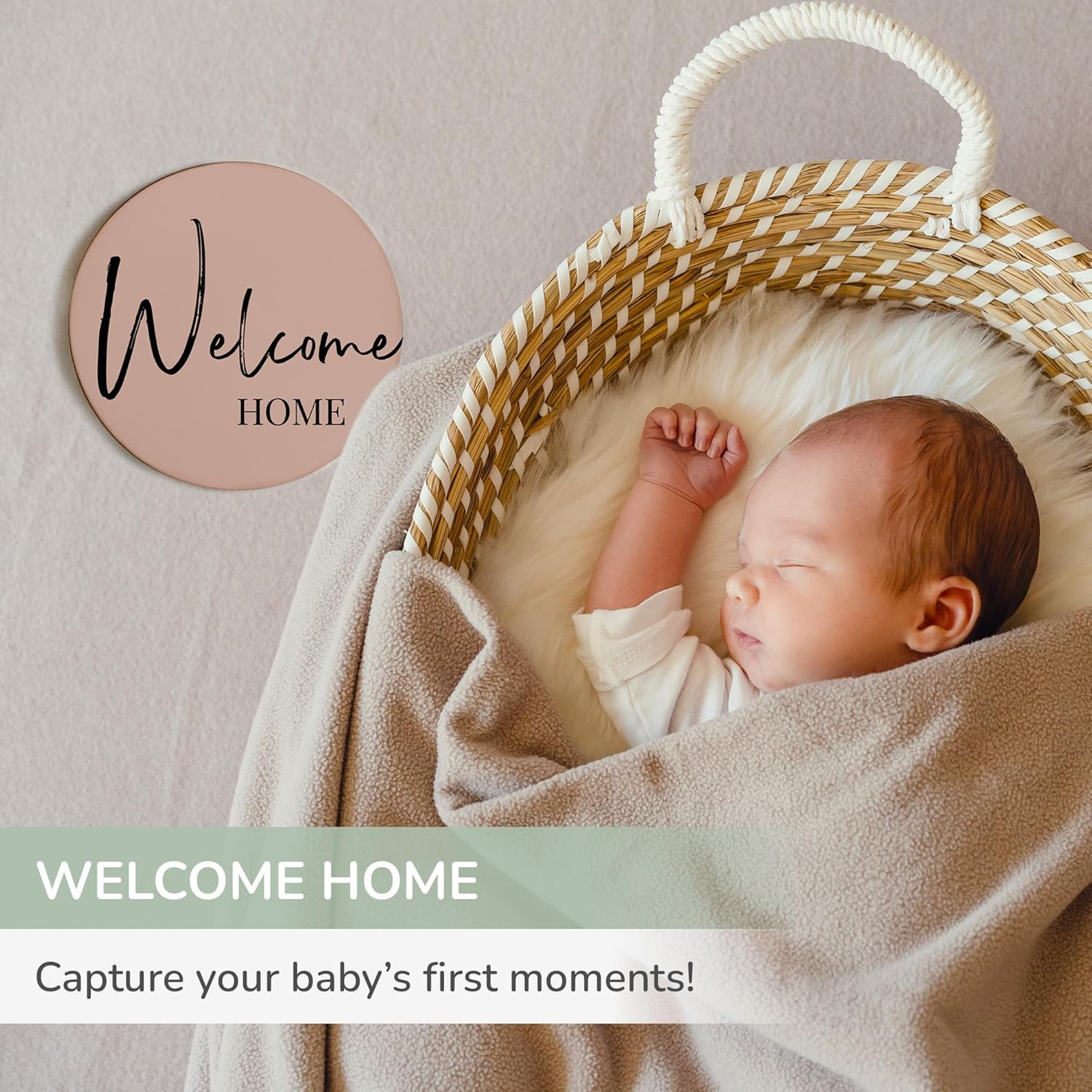 Baby Milestone Cards &ndash; 7 Double-Sided Milestone Baby Cards Signs for Monthly Photos &ndash; Gender Neutral Newborn Baby Gifts &ndash; Tear-Resistant Keepsake Baby Milestone Discs (0&ndash;12 Months) image number 3