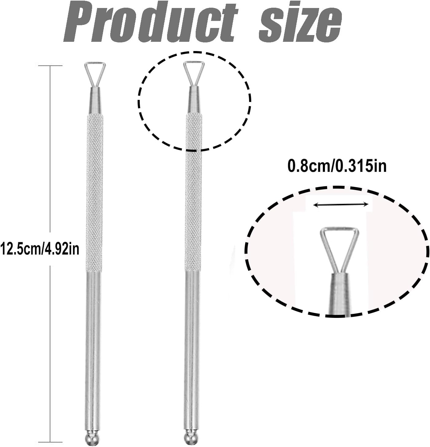 Wzenclave 6 PCS Stainless Steel Cuticle Nail Enhancement Gel Nail Trimmer Metal Dead Skin Removal Scraping Tools Professional Nail Enhancement Pedicure Art Care Tools image number 2